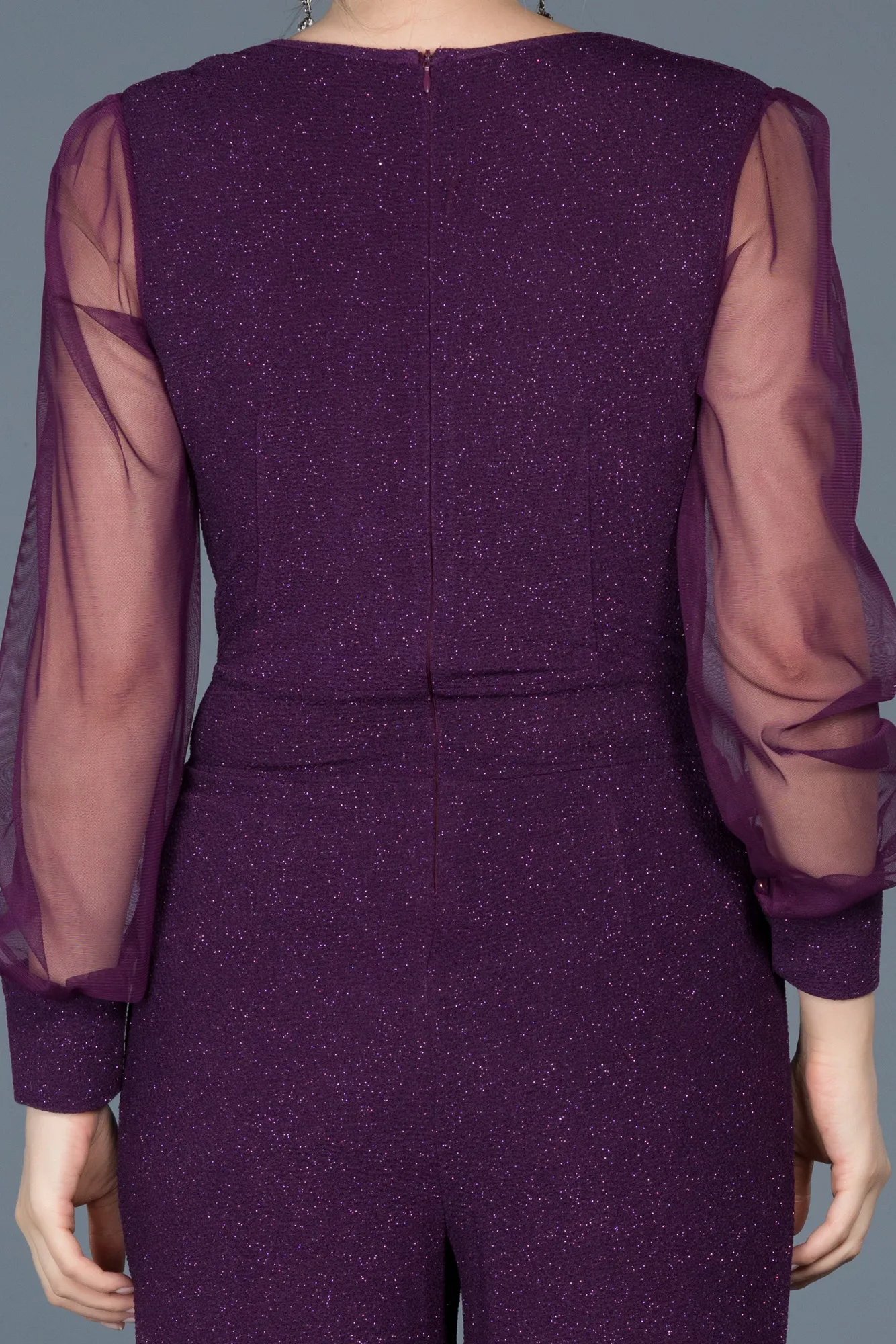 Plum-Long Evening Dress ABT012