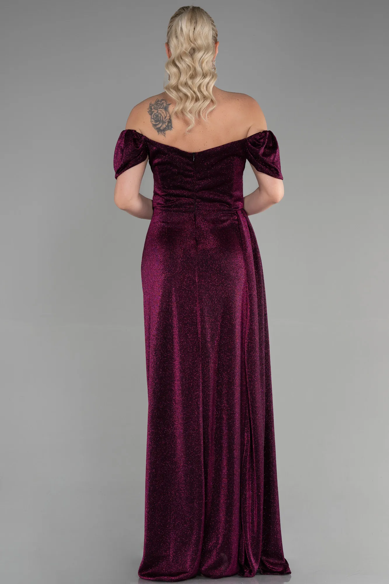 Plum-Long Evening Dress ABU2657