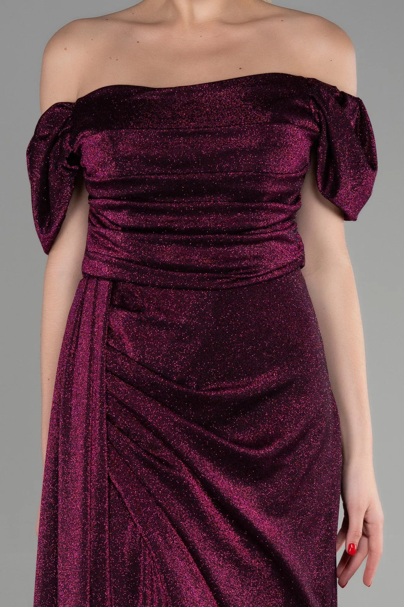 Plum-Long Evening Dress ABU2657