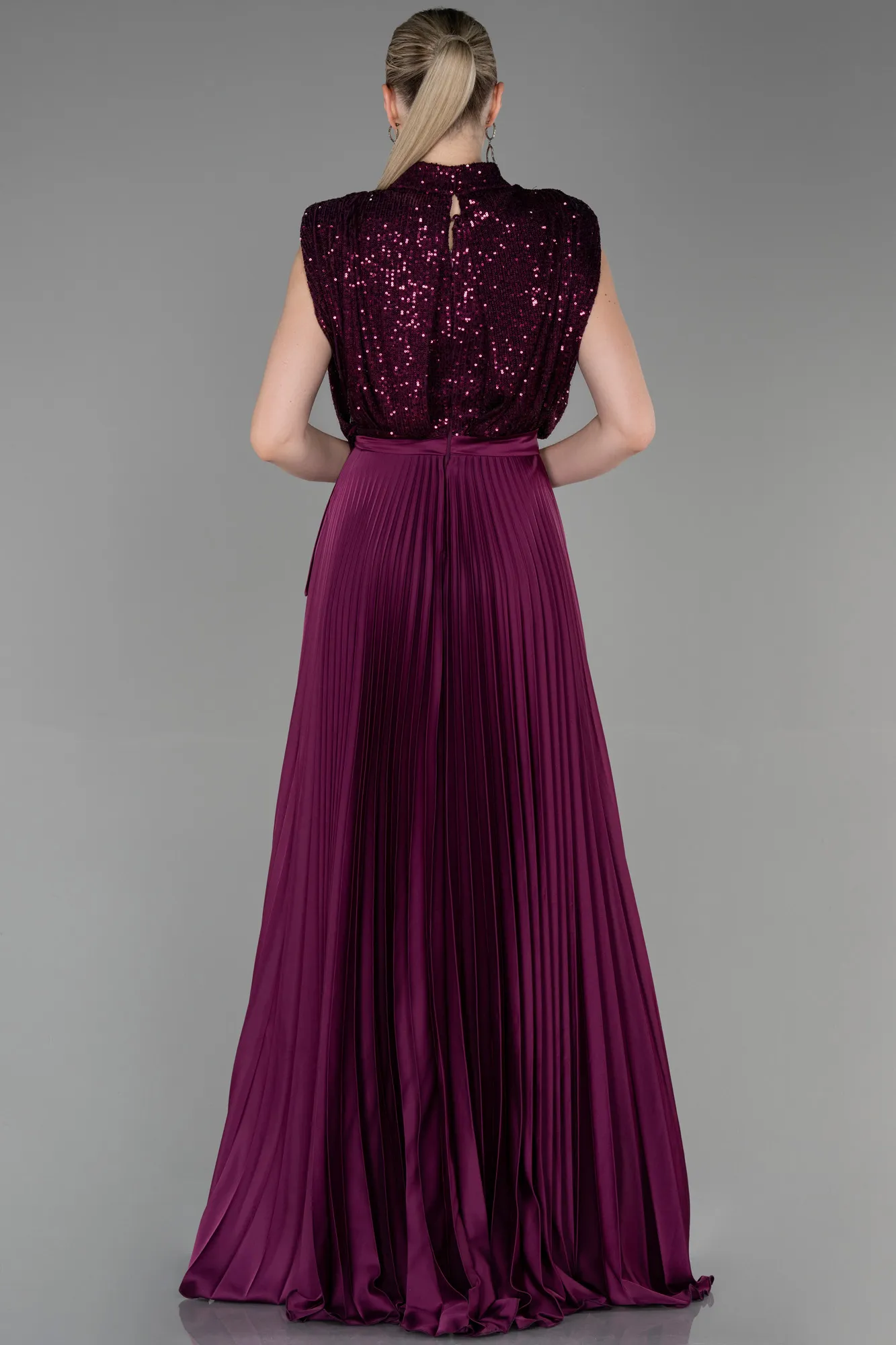 Plum-Long Evening Dress ABU3326