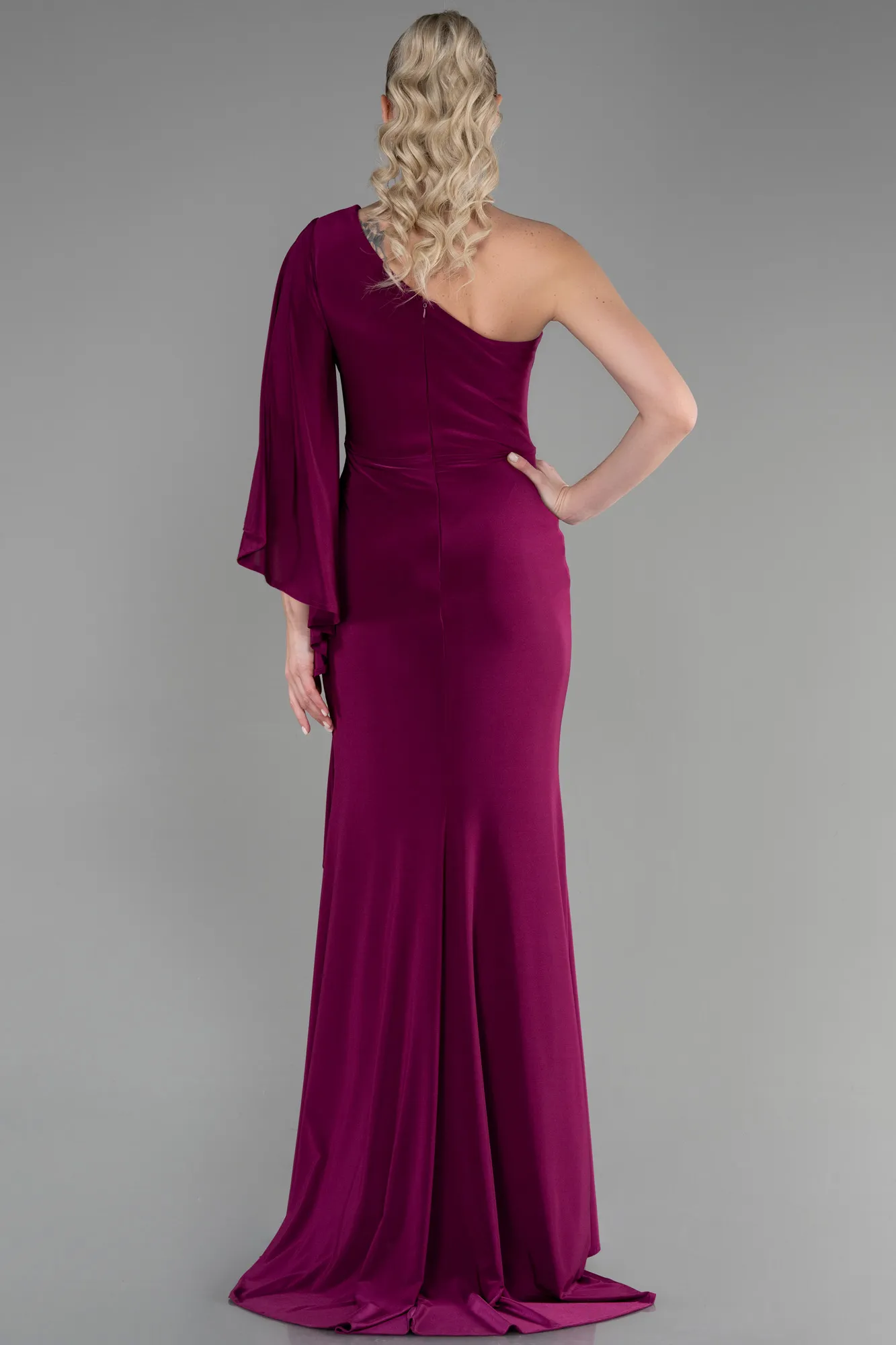 Plum-Long Evening Dress ABU3371