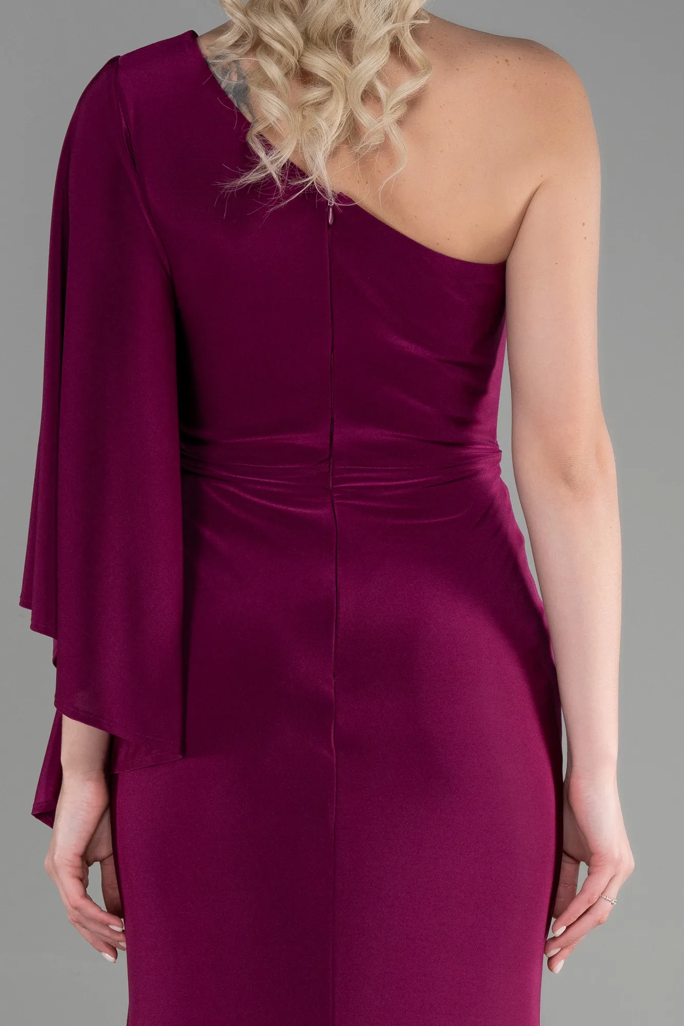 Plum-Long Evening Dress ABU3371