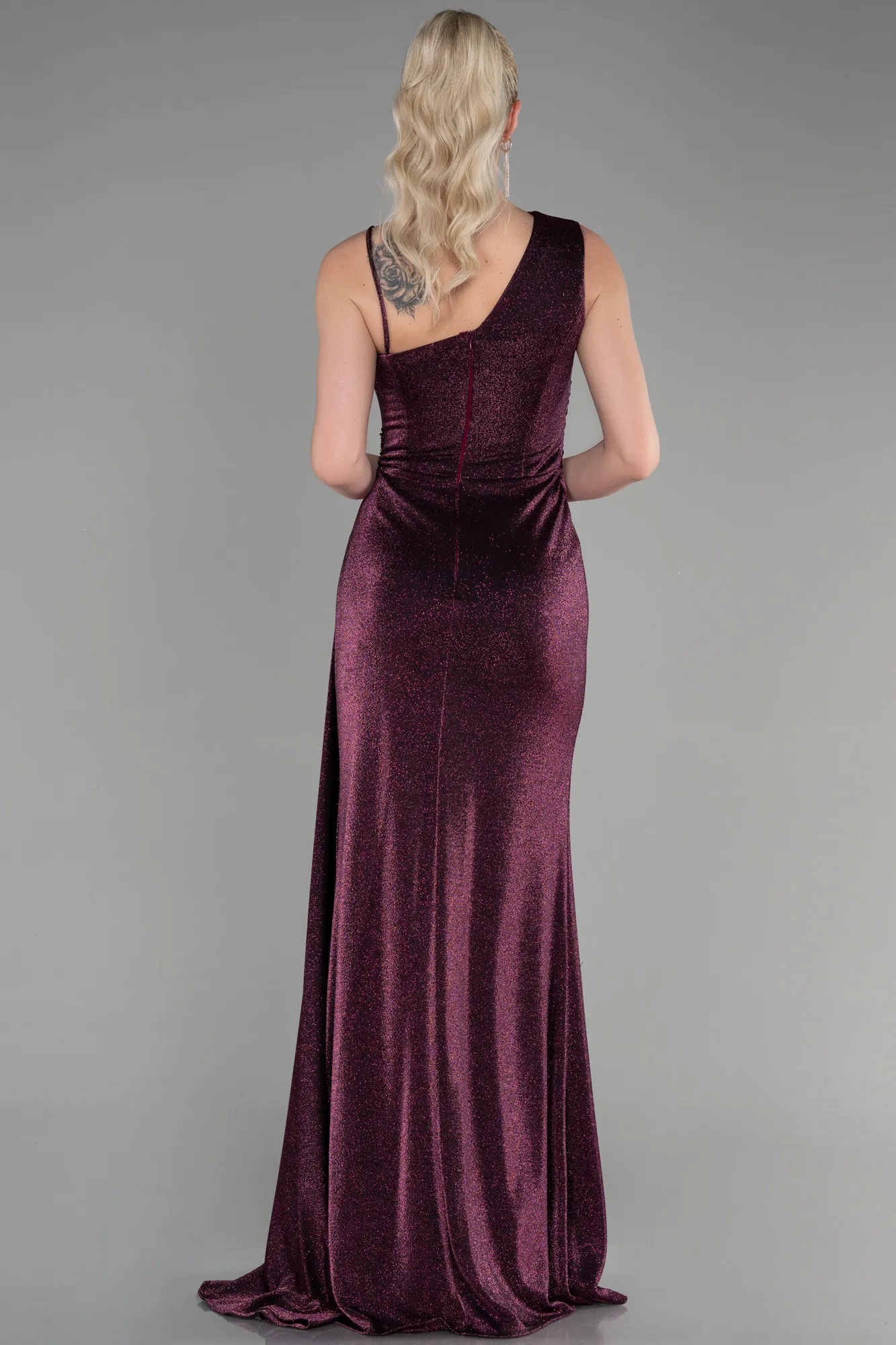 Plum-Long Evening Dress ABU3637