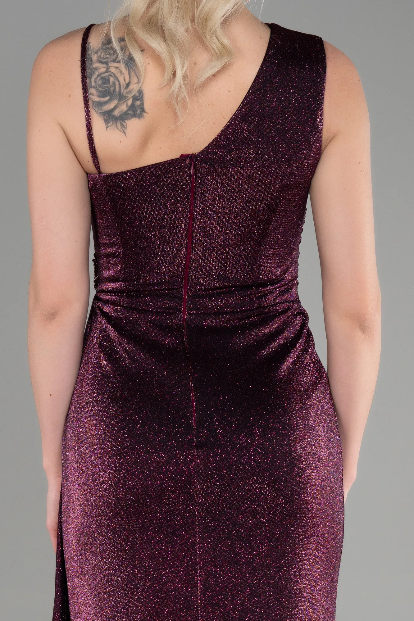 Plum-Long Evening Dress ABU3637