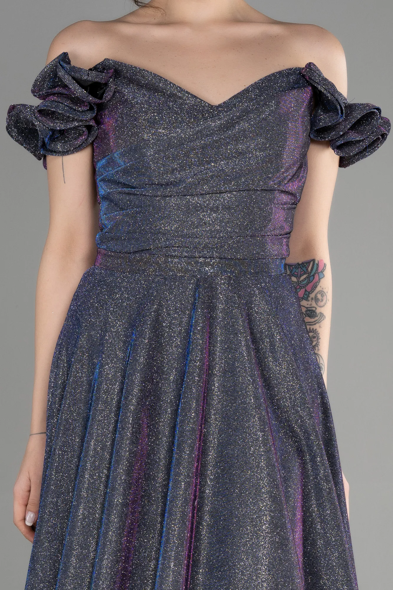 Plum-Long Evening Dress ABU3661