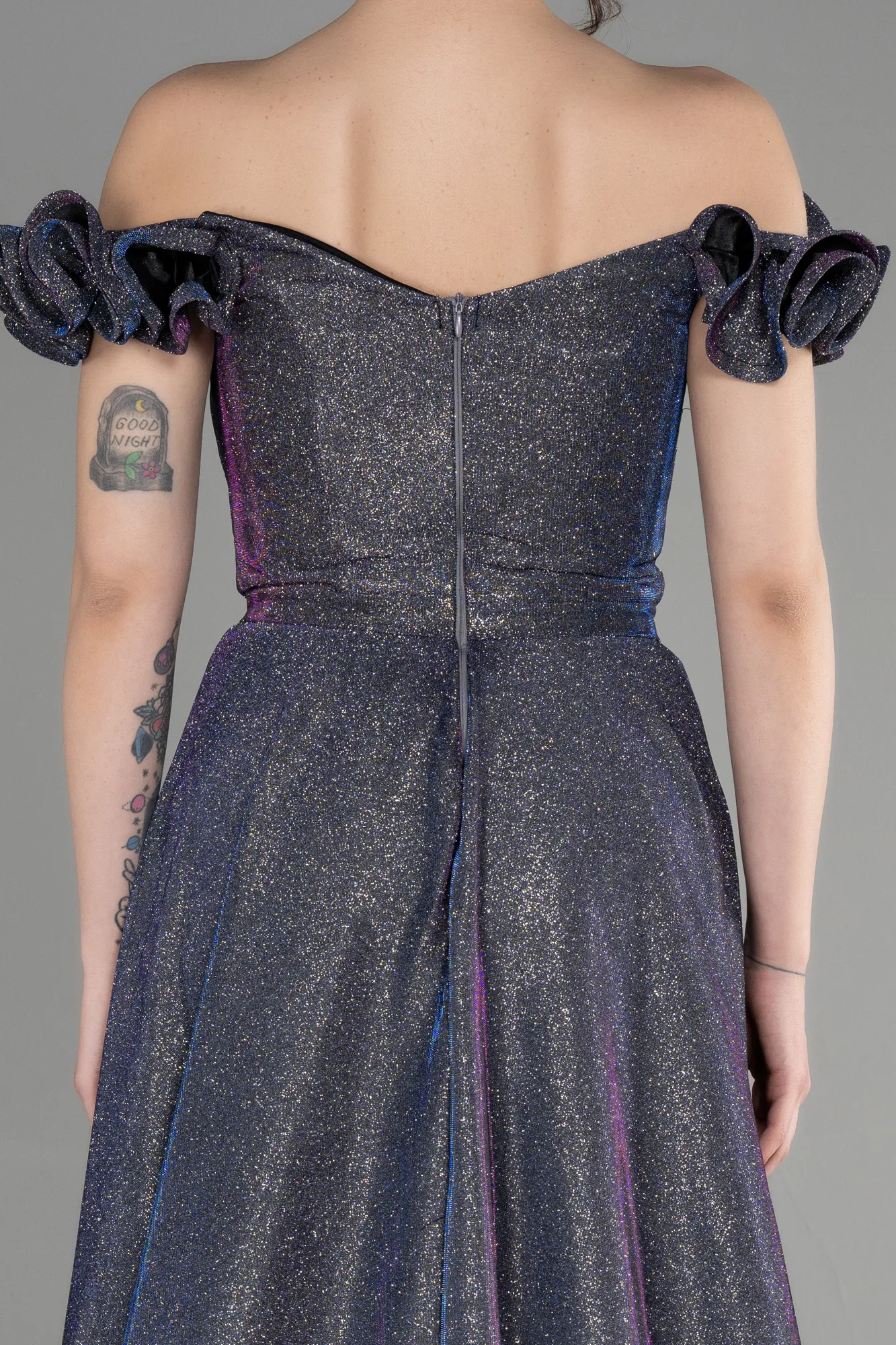 Plum-Long Evening Dress ABU3661