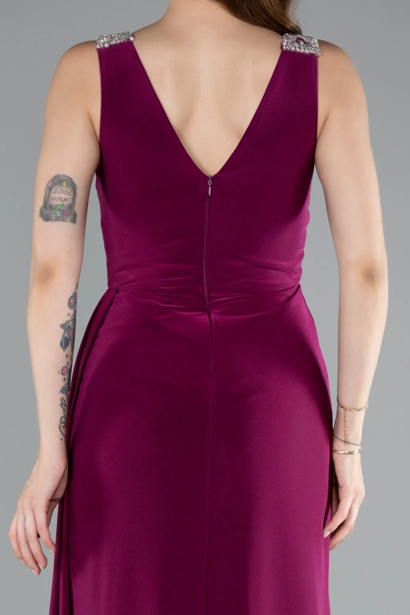 Plum-Long Evening Dress ABU4967