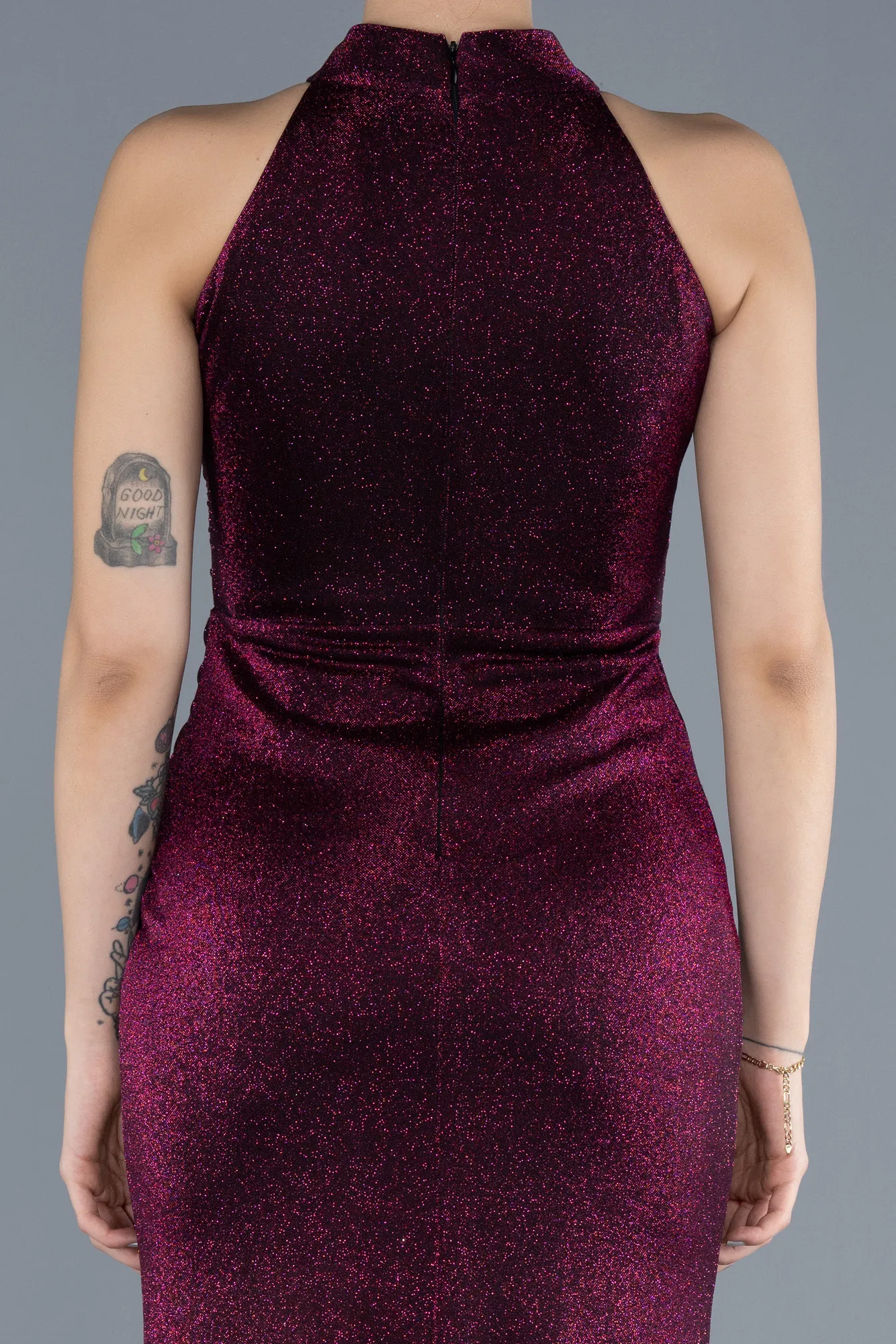 Plum-Long Mermaid Evening Gown ABU4612