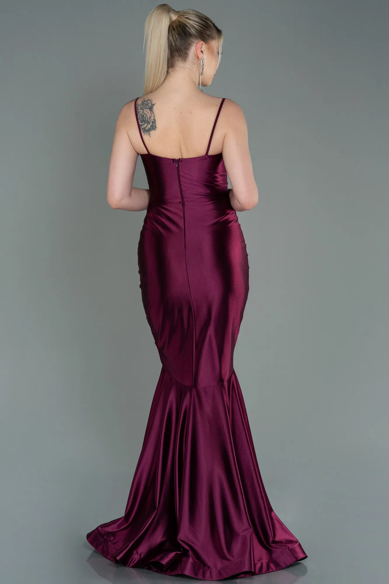 Plum-Long Mermaid Prom Dress ABU3121