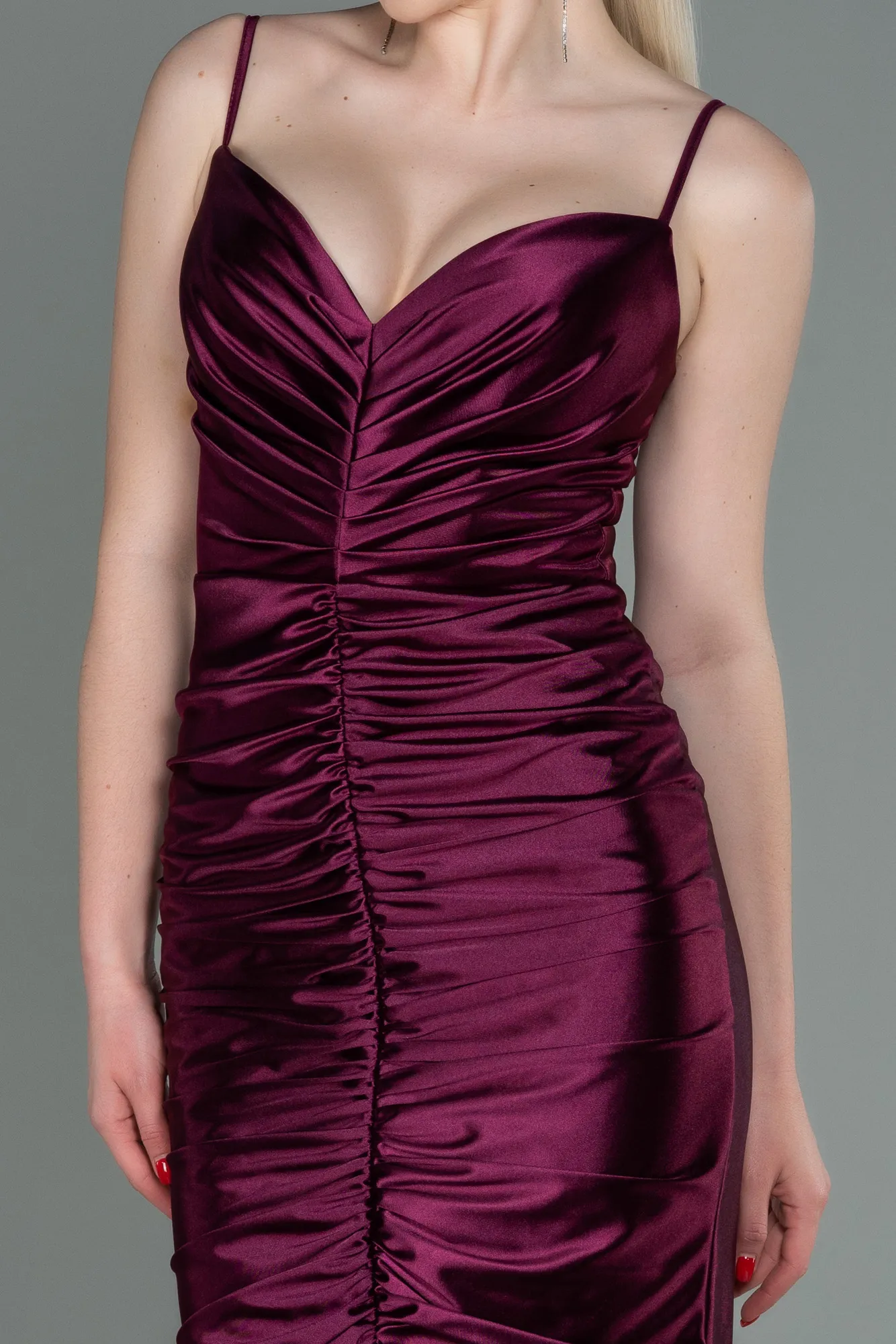 Plum-Long Mermaid Prom Dress ABU3121