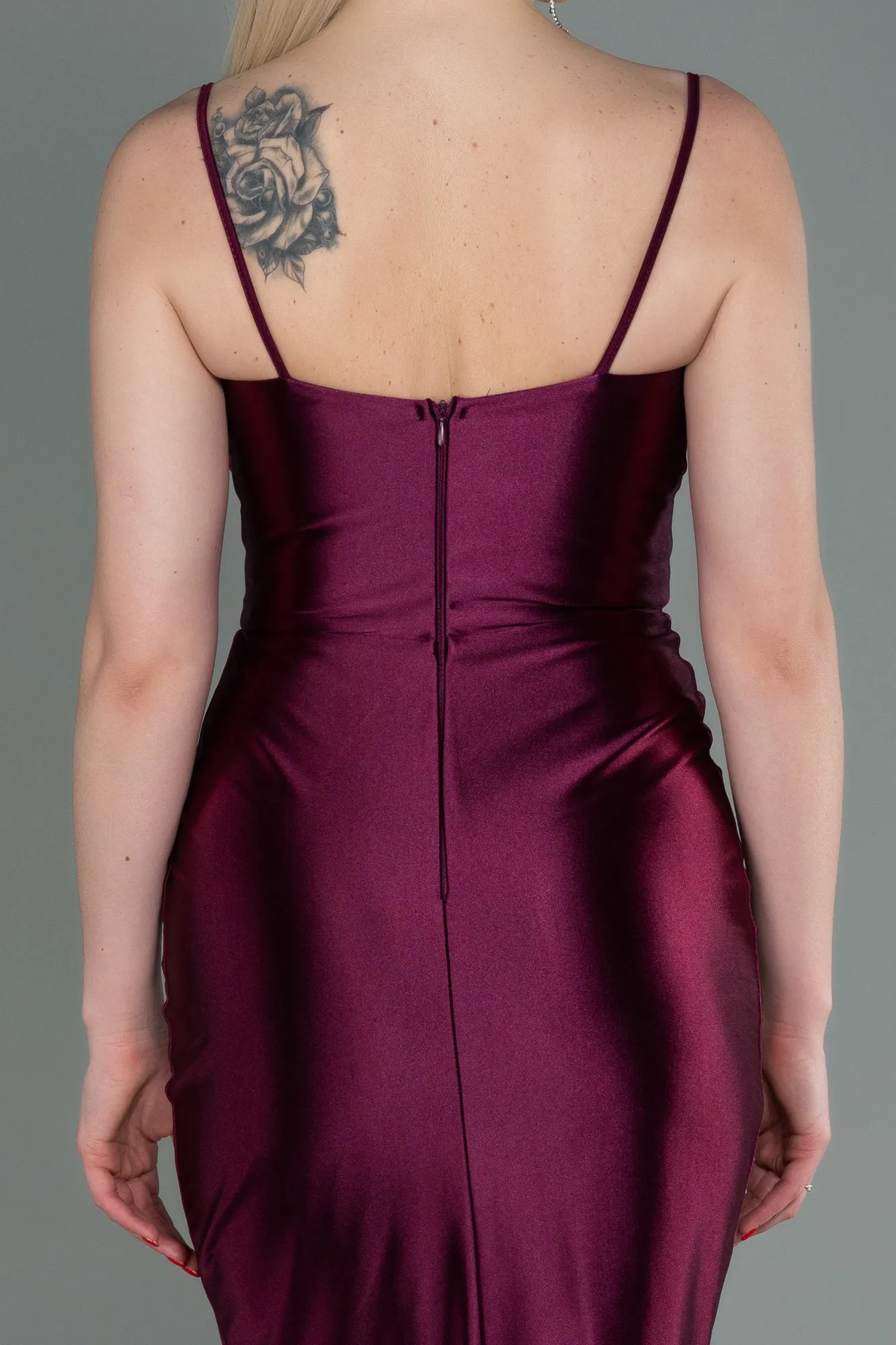 Plum-Long Mermaid Prom Dress ABU3121