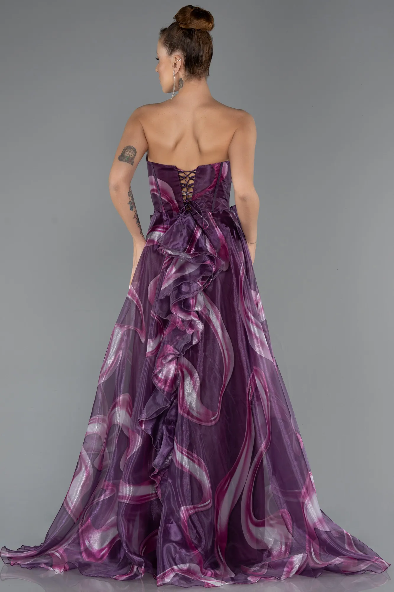 Plum-Long Prom Gown ABU5441
