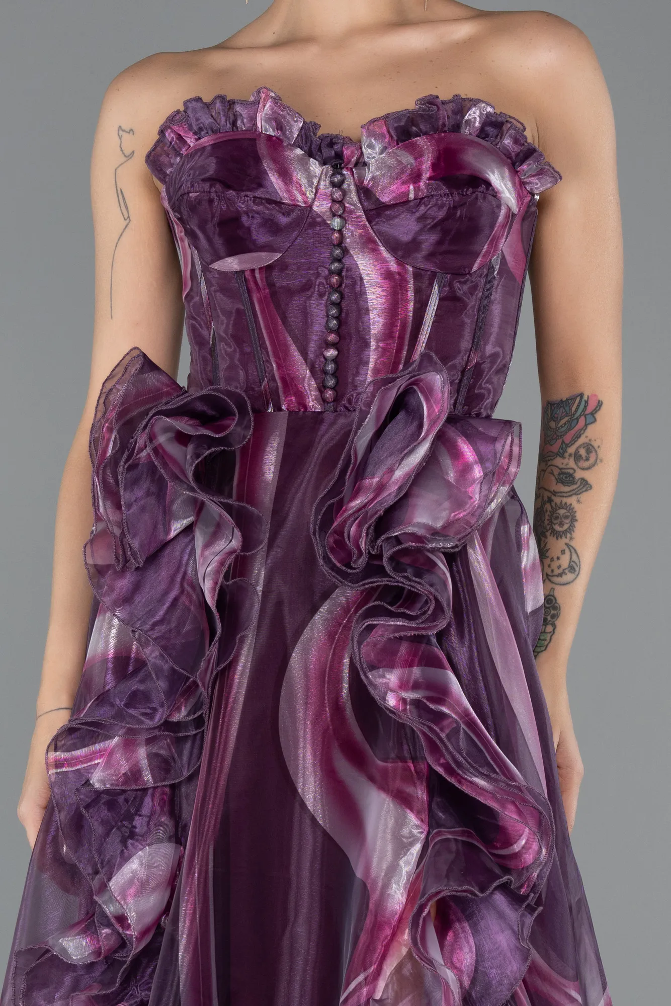 Plum-Long Prom Gown ABU5441