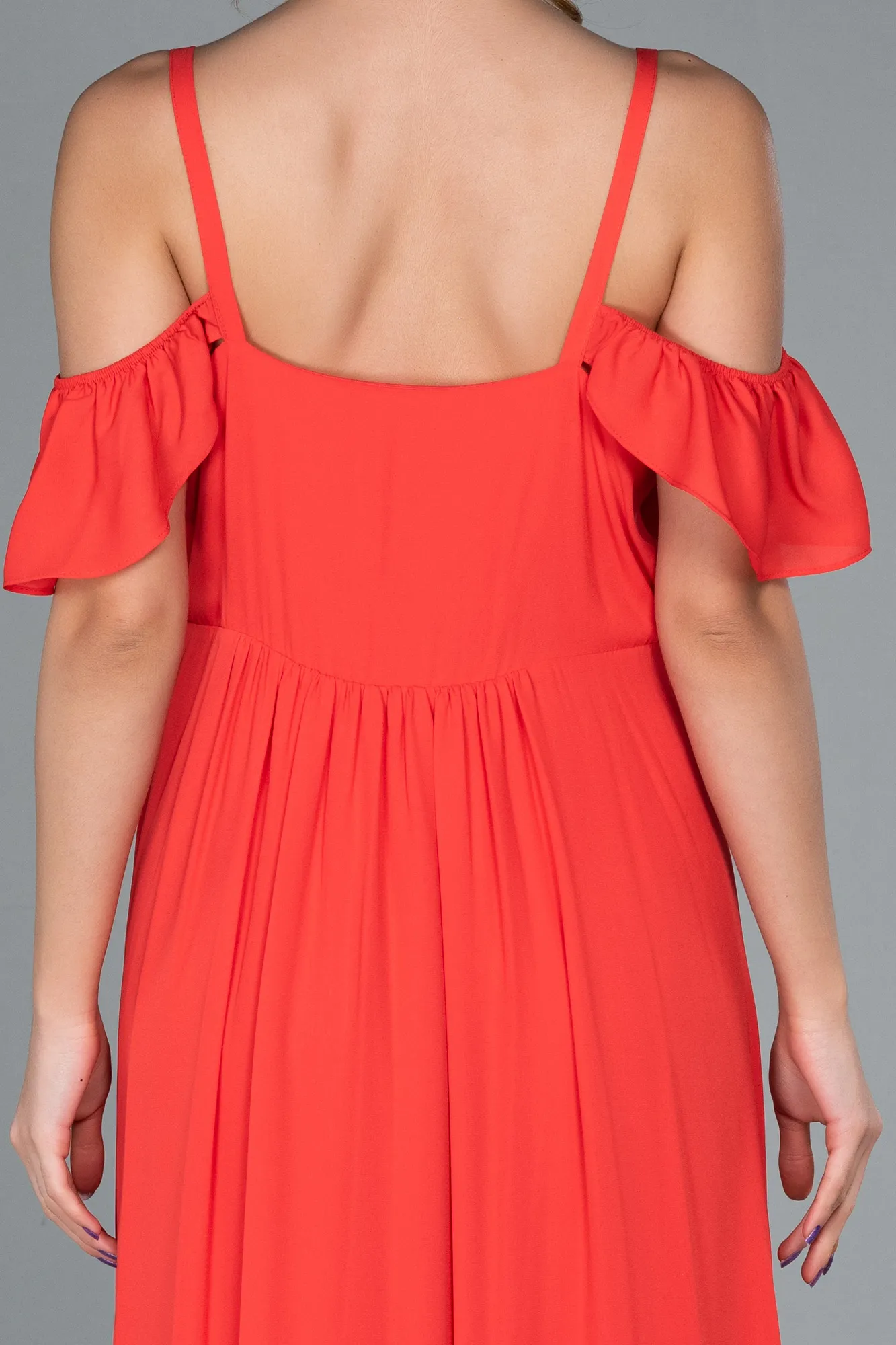 Pomegranate Flower-Long Pregnancy Evening Dress ABU756