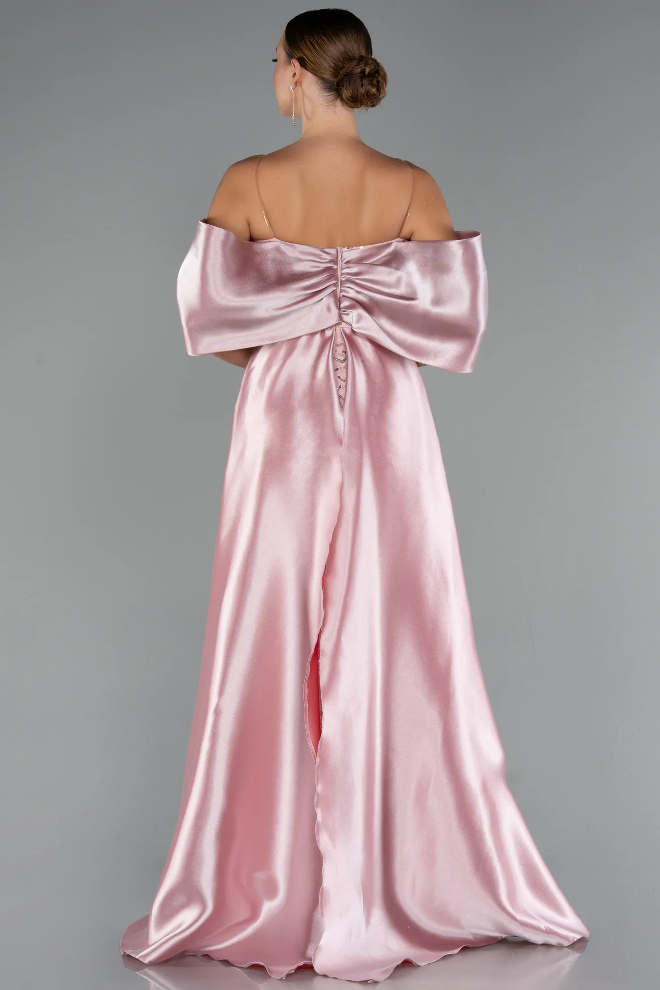 Powder Color-Long Beaded Evening Dress ABU5234