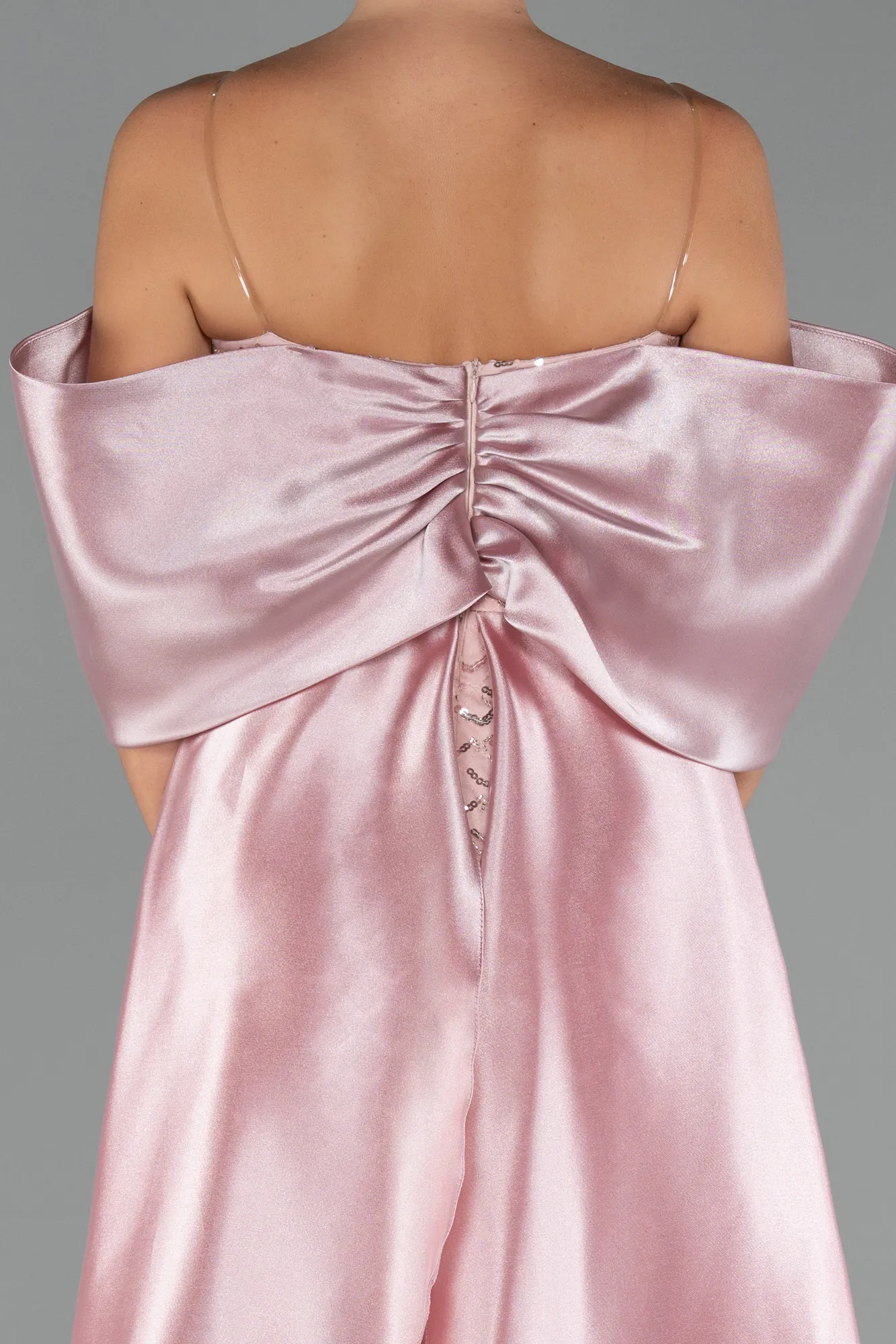 Powder Color-Long Beaded Evening Dress ABU5234