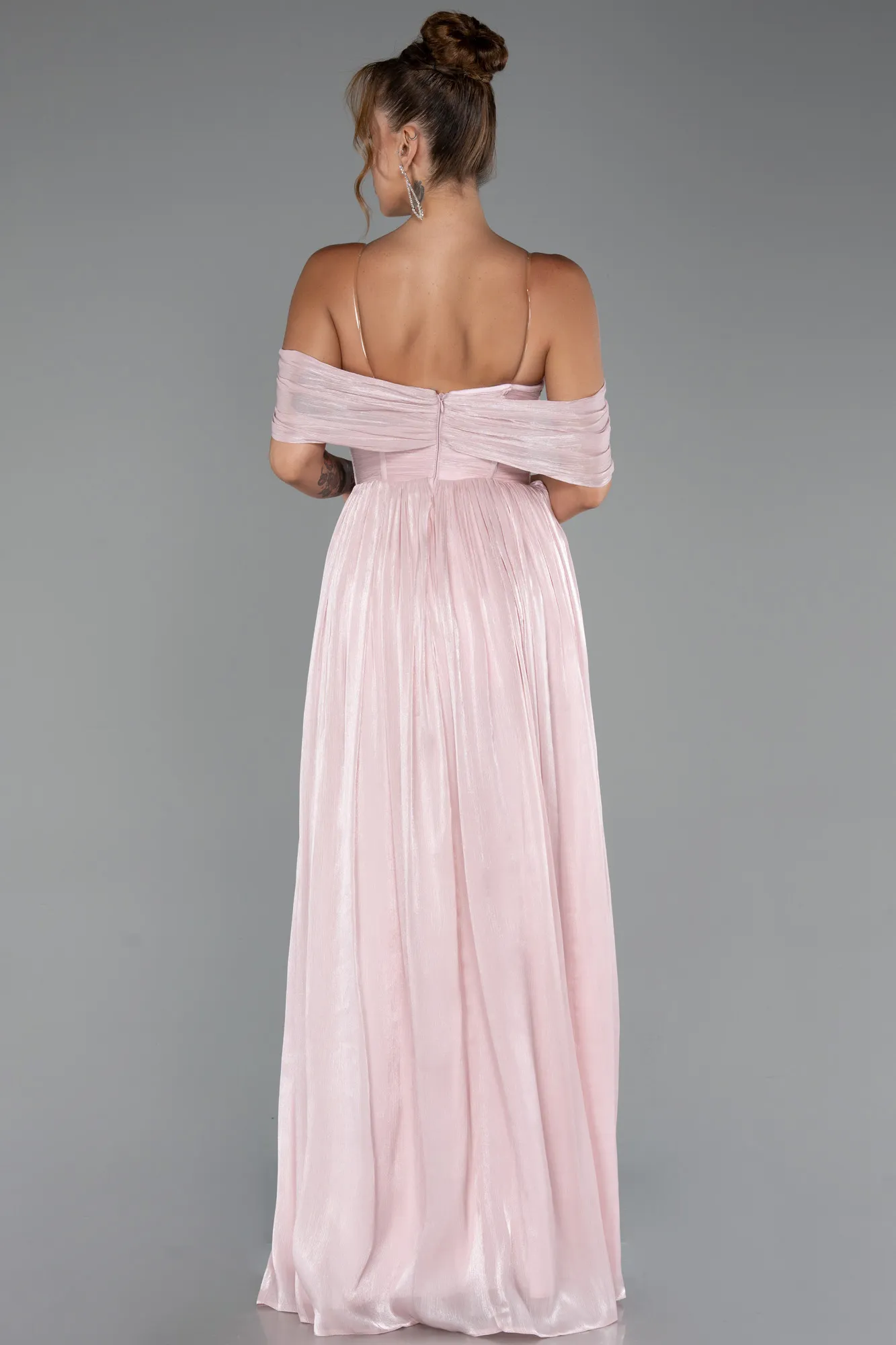 Powder Color-Long Chiffon Cocktail Dress ABU5283