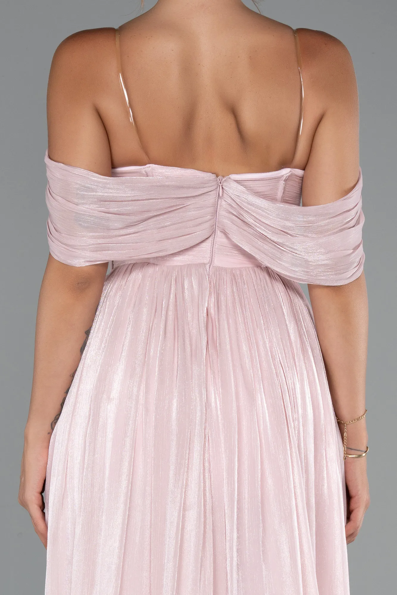 Powder Color-Long Chiffon Cocktail Dress ABU5283