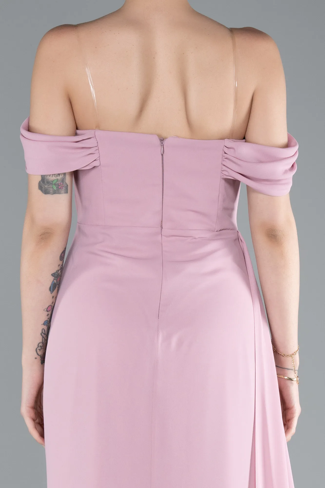 Powder Color-Long Chiffon Evening Dress ABU4925