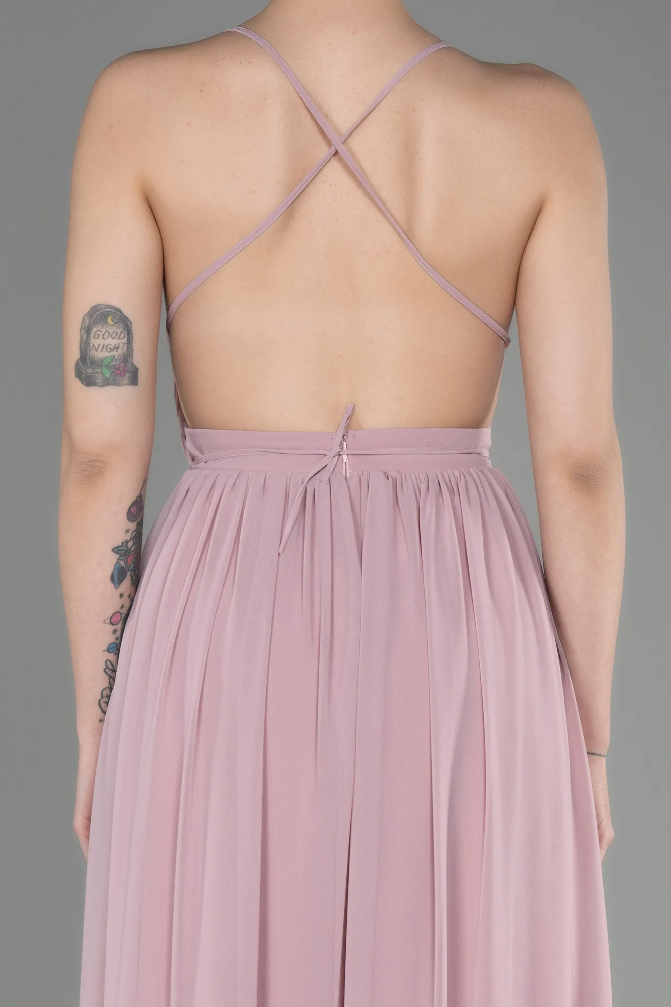 Powder Color-Long Chiffon Prom Gown ABU3548