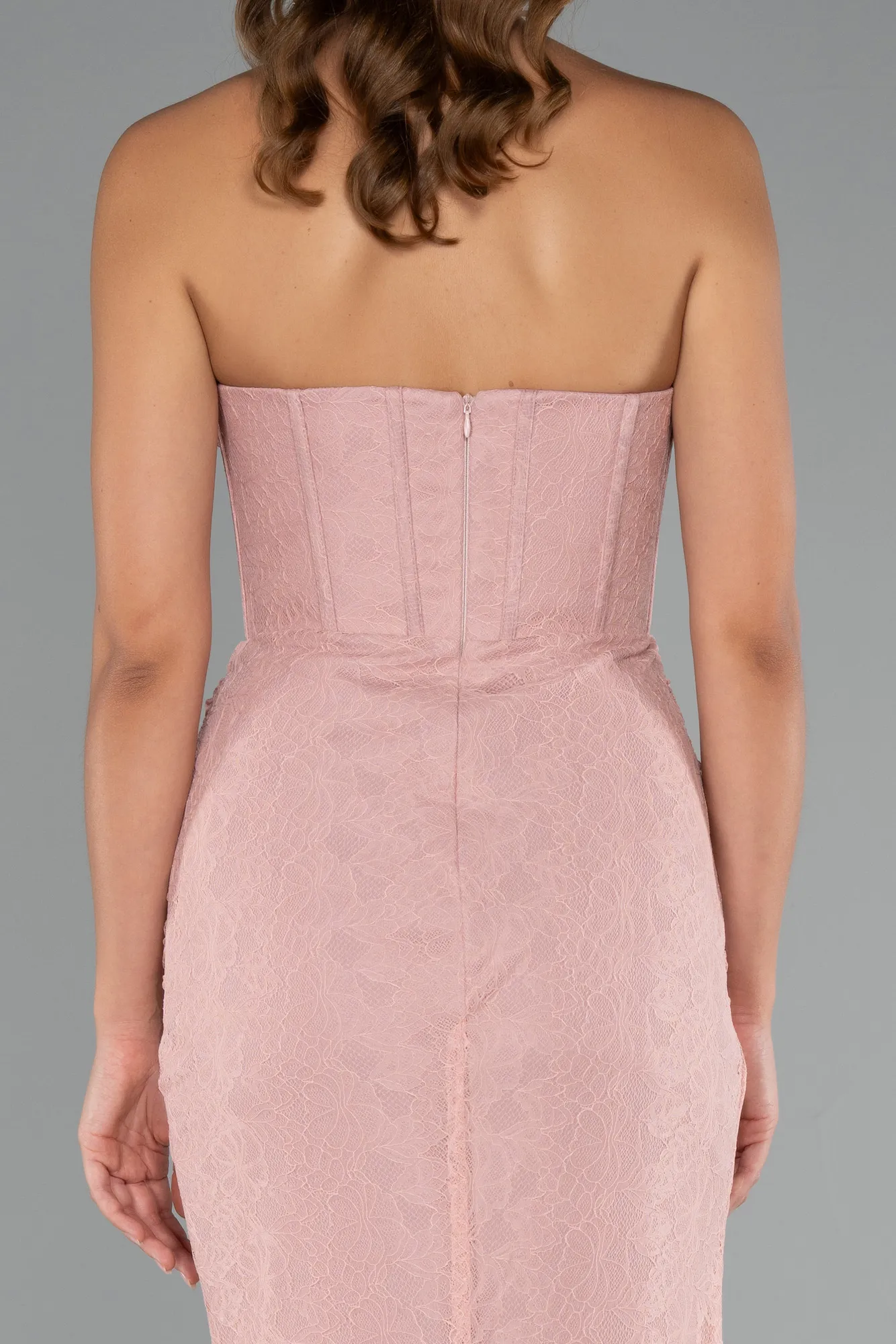 Powder Color-Long Dantelle Mermaid Evening Gown ABU5215