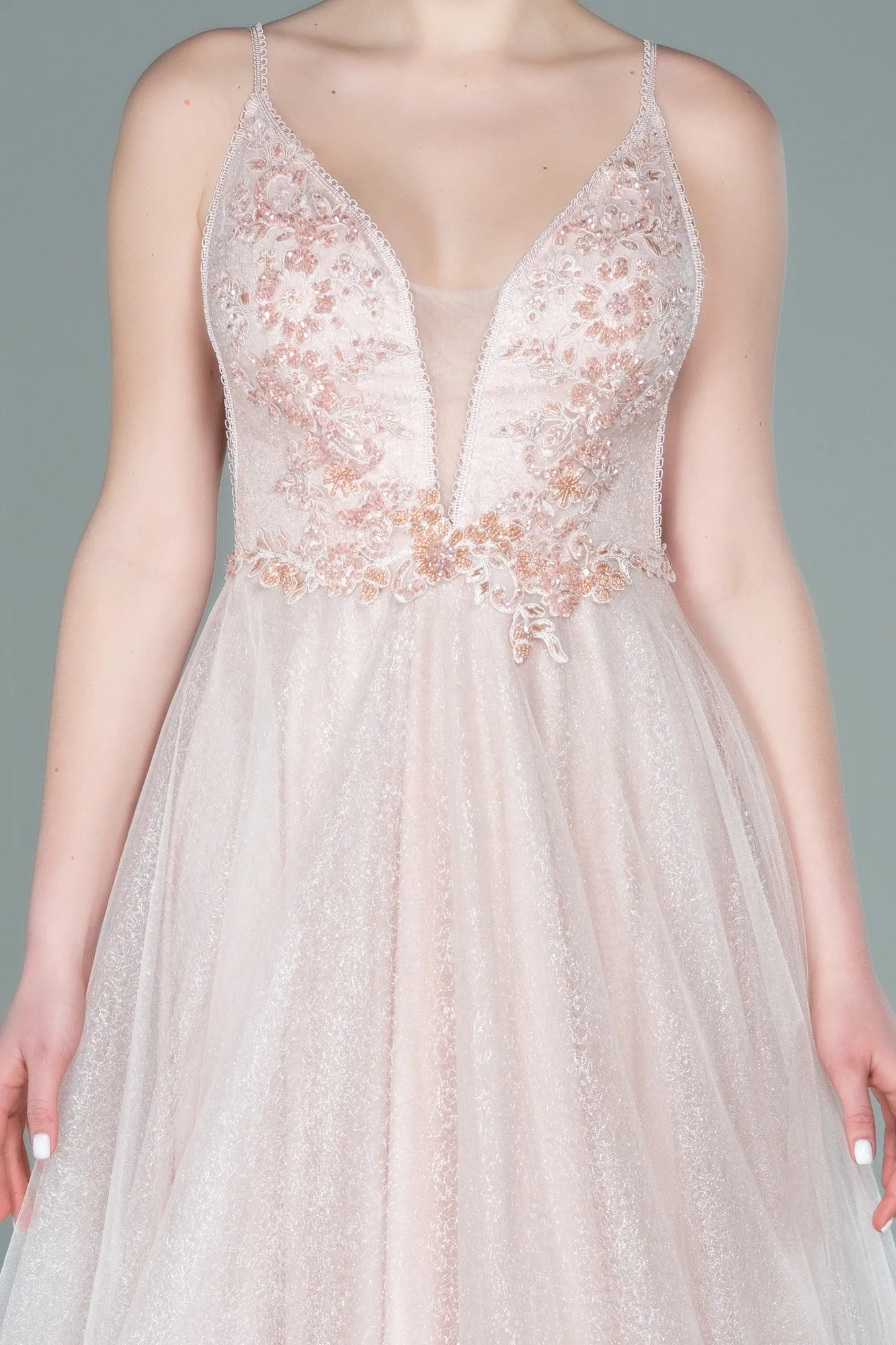 Powder Color-Long Engagement Dress ABU1442