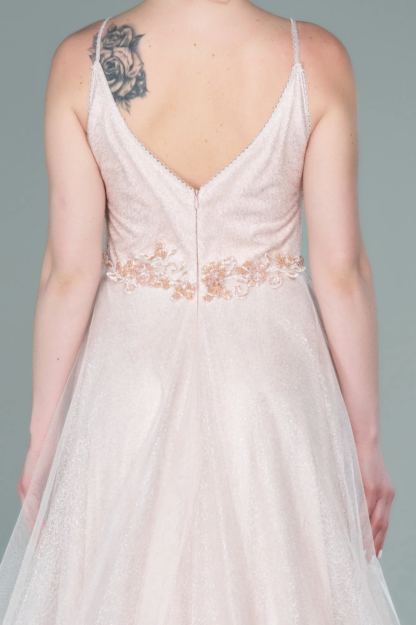 Powder Color-Long Engagement Dress ABU1442