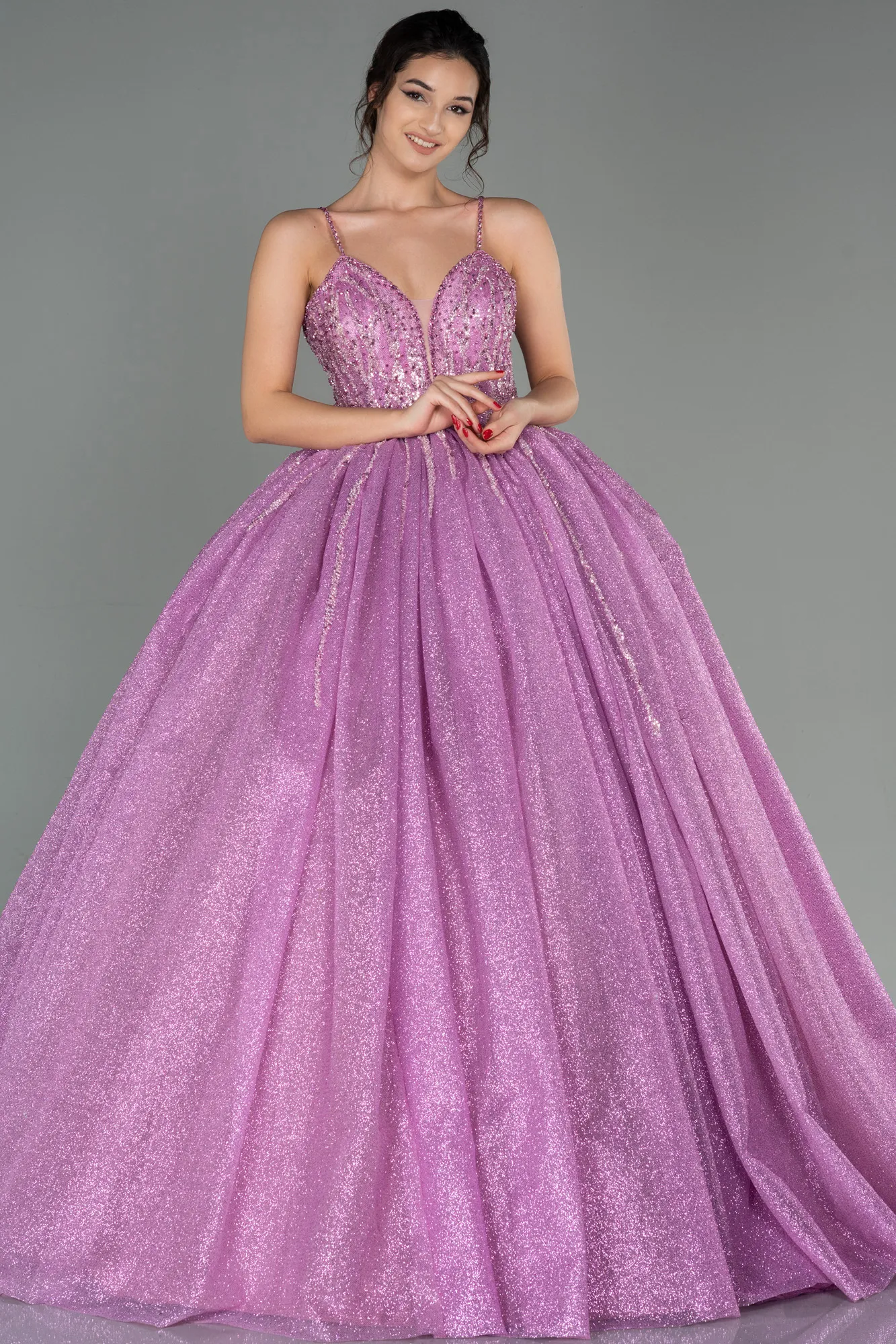 Powder Color-Long Evening Dress ABU1974