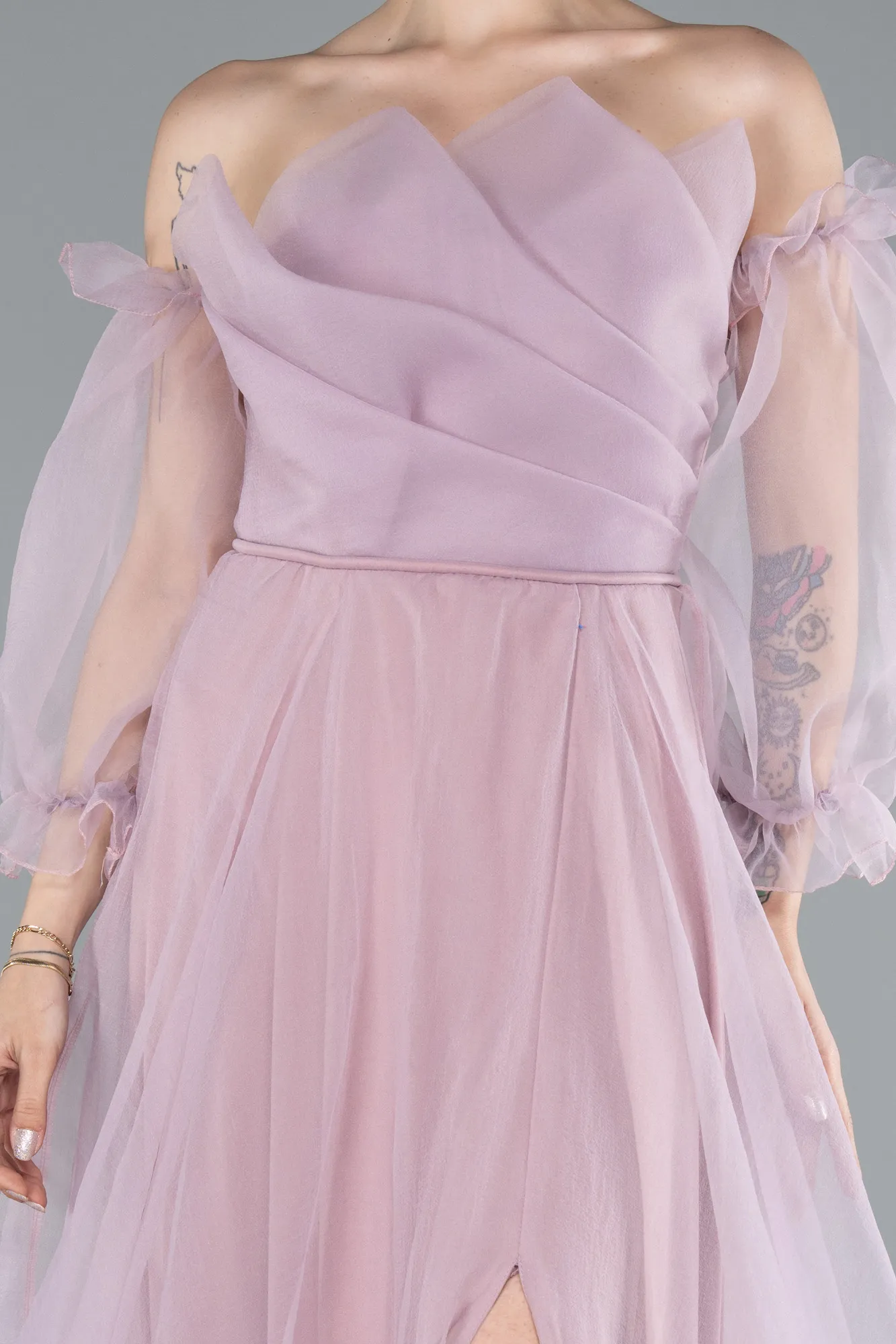 Powder Color-Long Evening Dress ABU2076