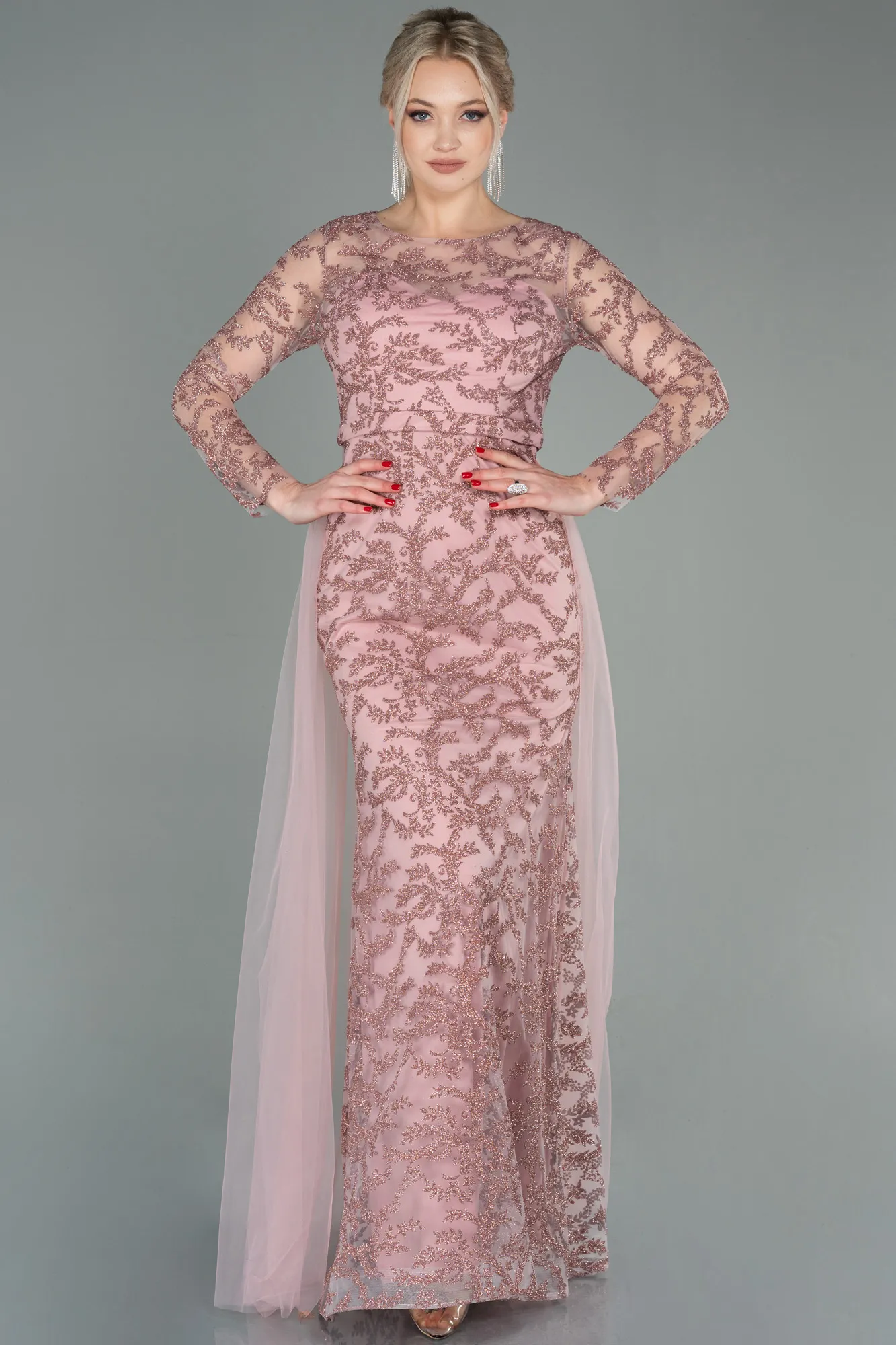 Powder Color-Long Evening Dress ABU2237