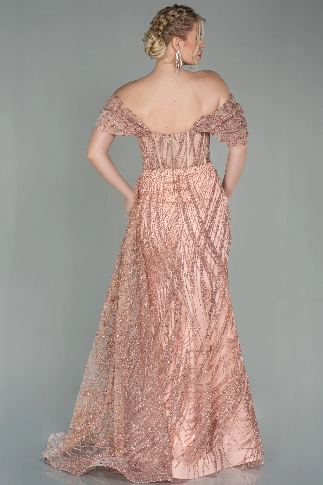 Powder Color-Long Evening Dress ABU2706