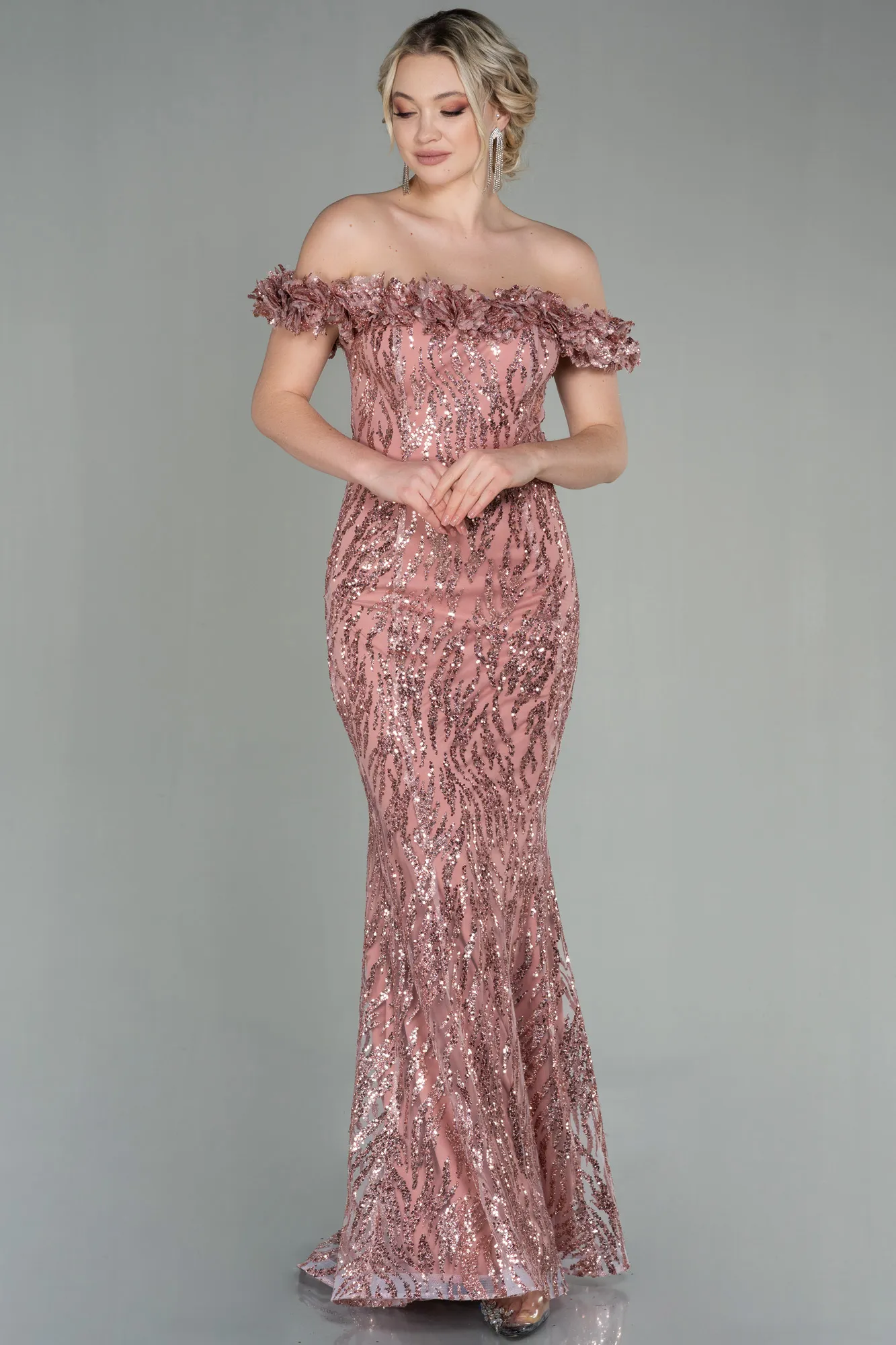 Powder Color-Long Evening Dress ABU2881