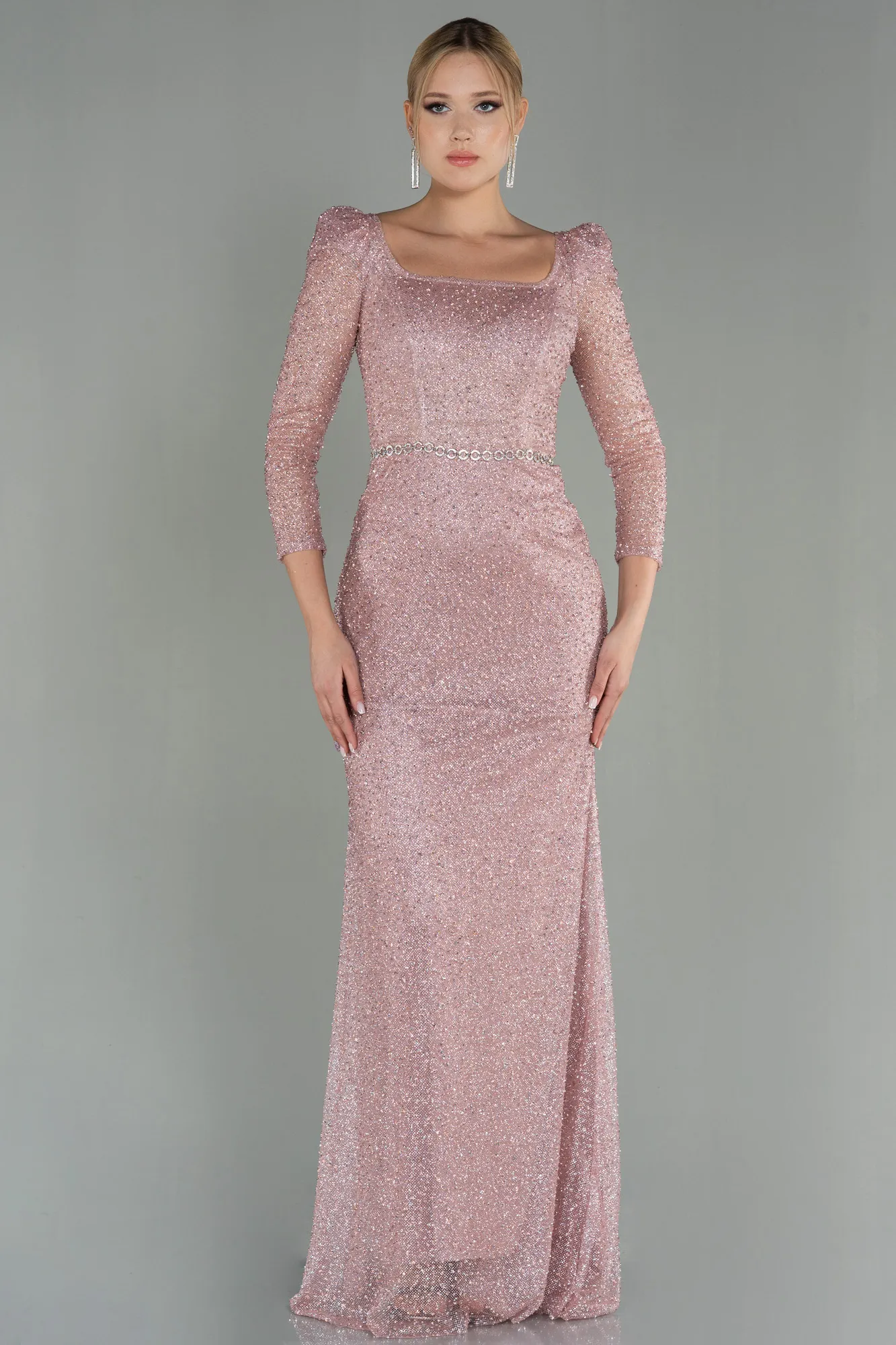 Powder Color-Long Evening Dress ABU2996