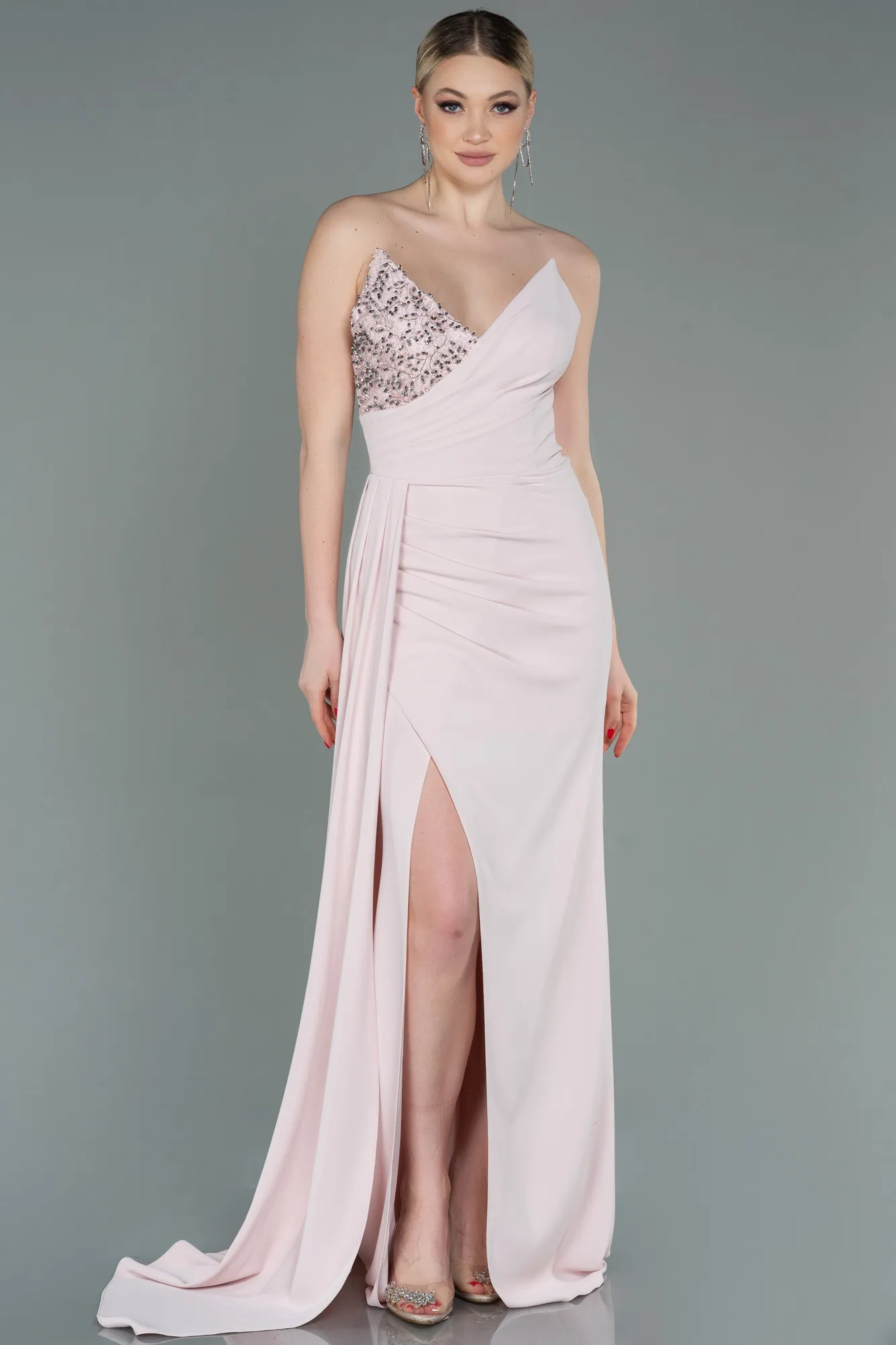 Powder Color-Long Evening Dress ABU3069