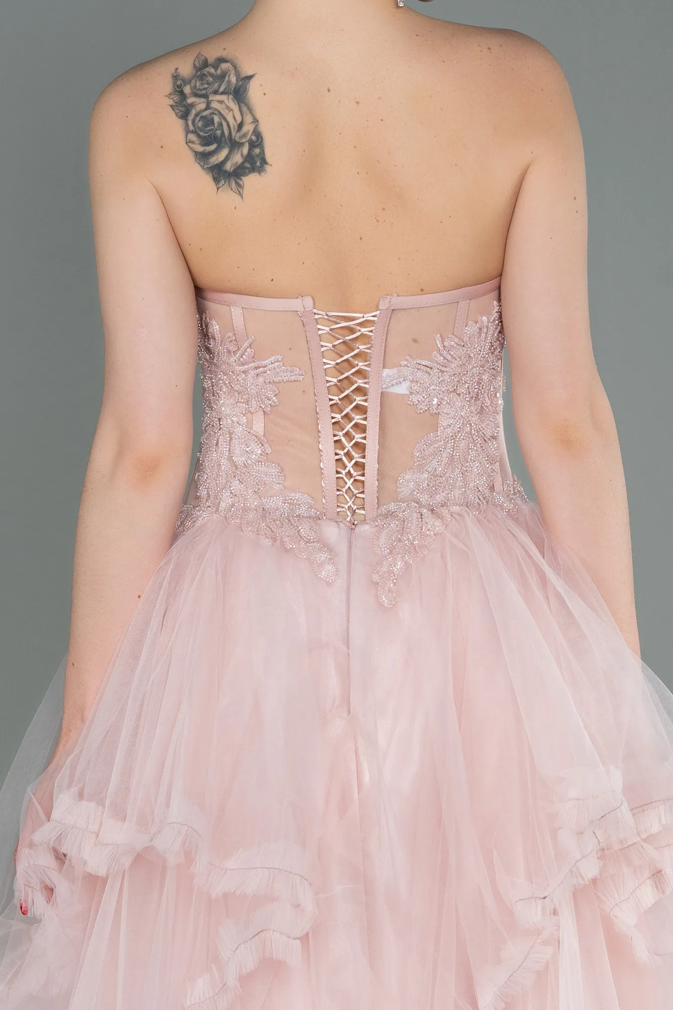 Powder Color-Long Evening Dress ABU3082