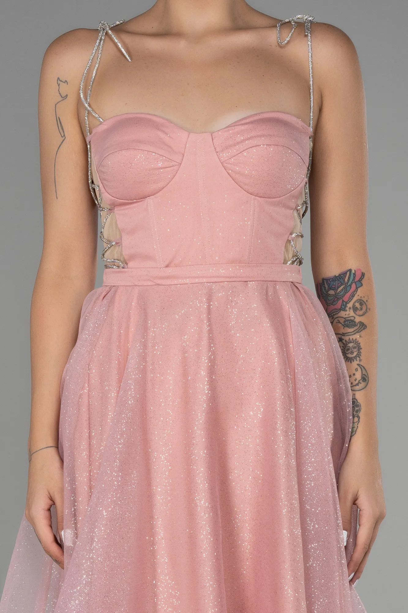 Powder Color-Long Evening Dress ABU3311