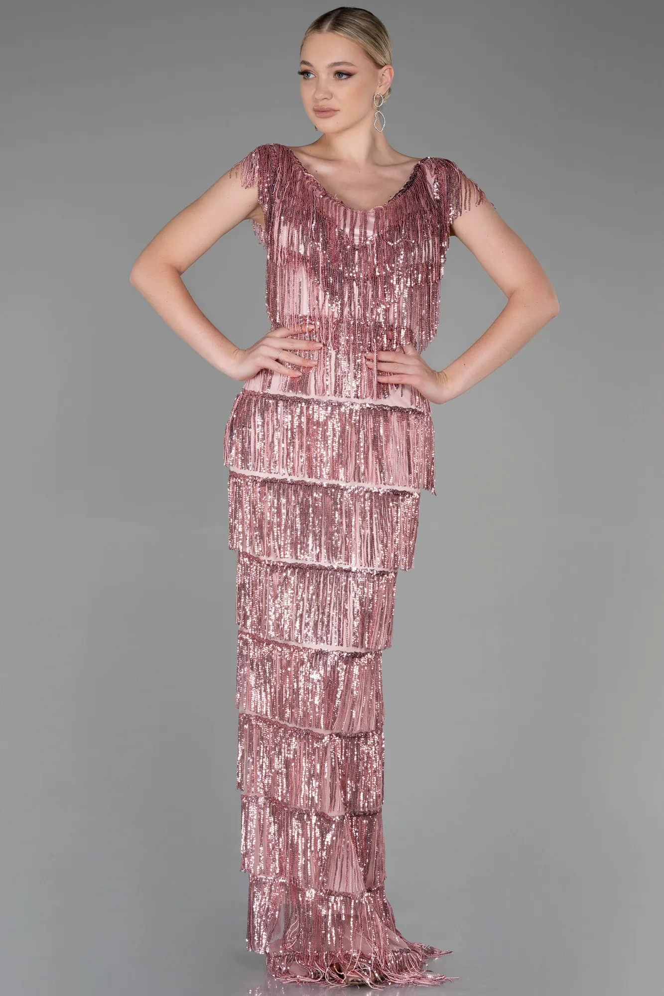 Powder Color-Long Evening Dress ABU3319