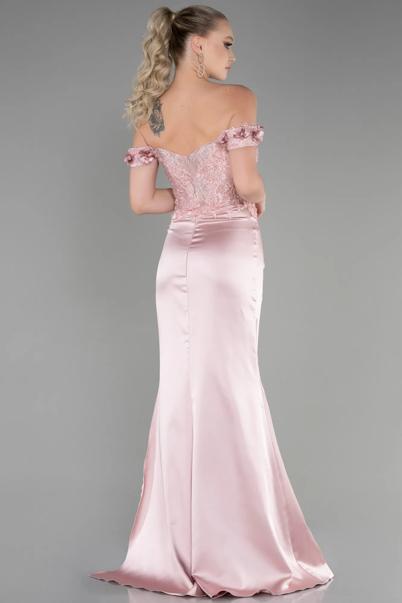 Powder Color-Long Evening Dress ABU3384