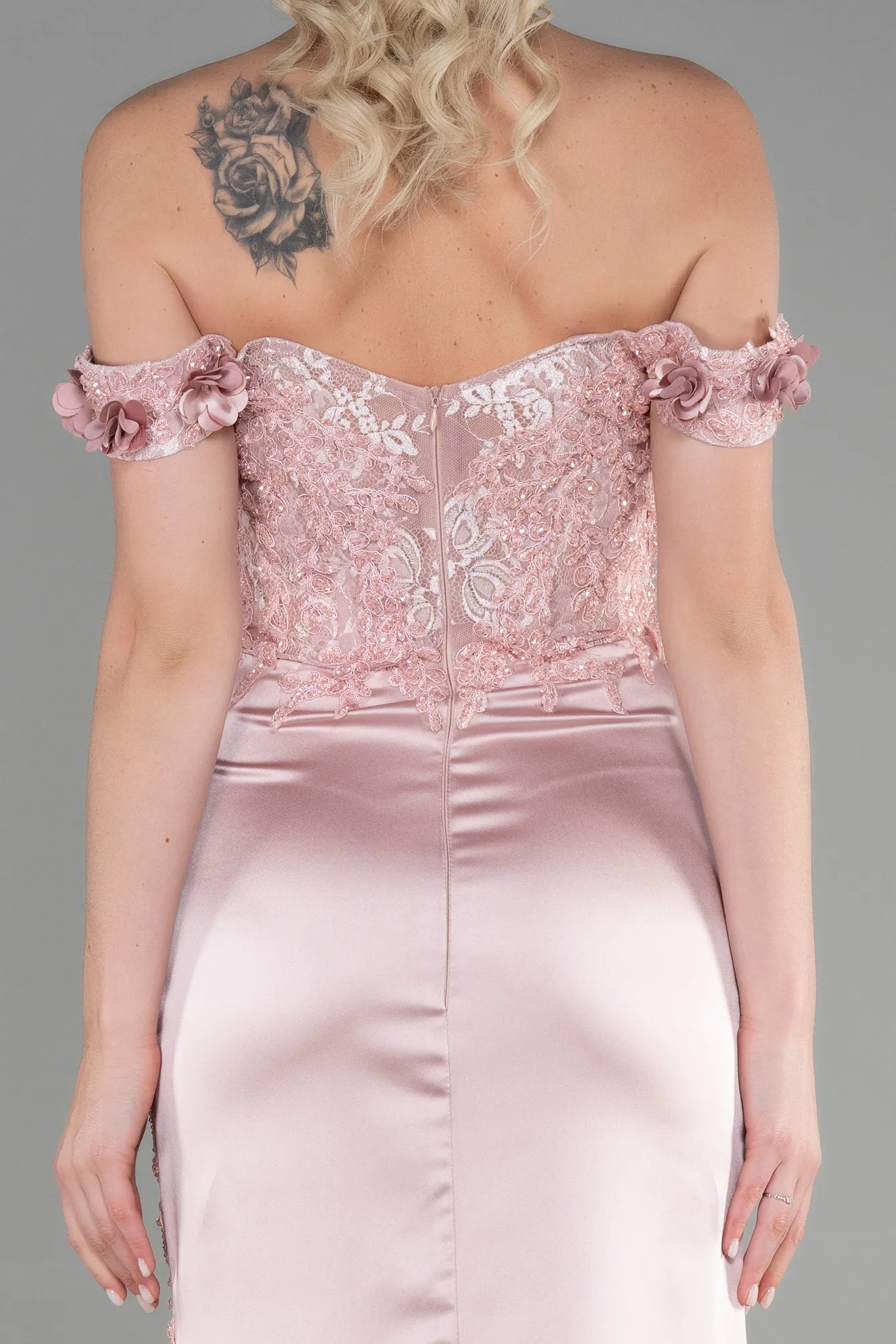 Powder Color-Long Evening Dress ABU3384