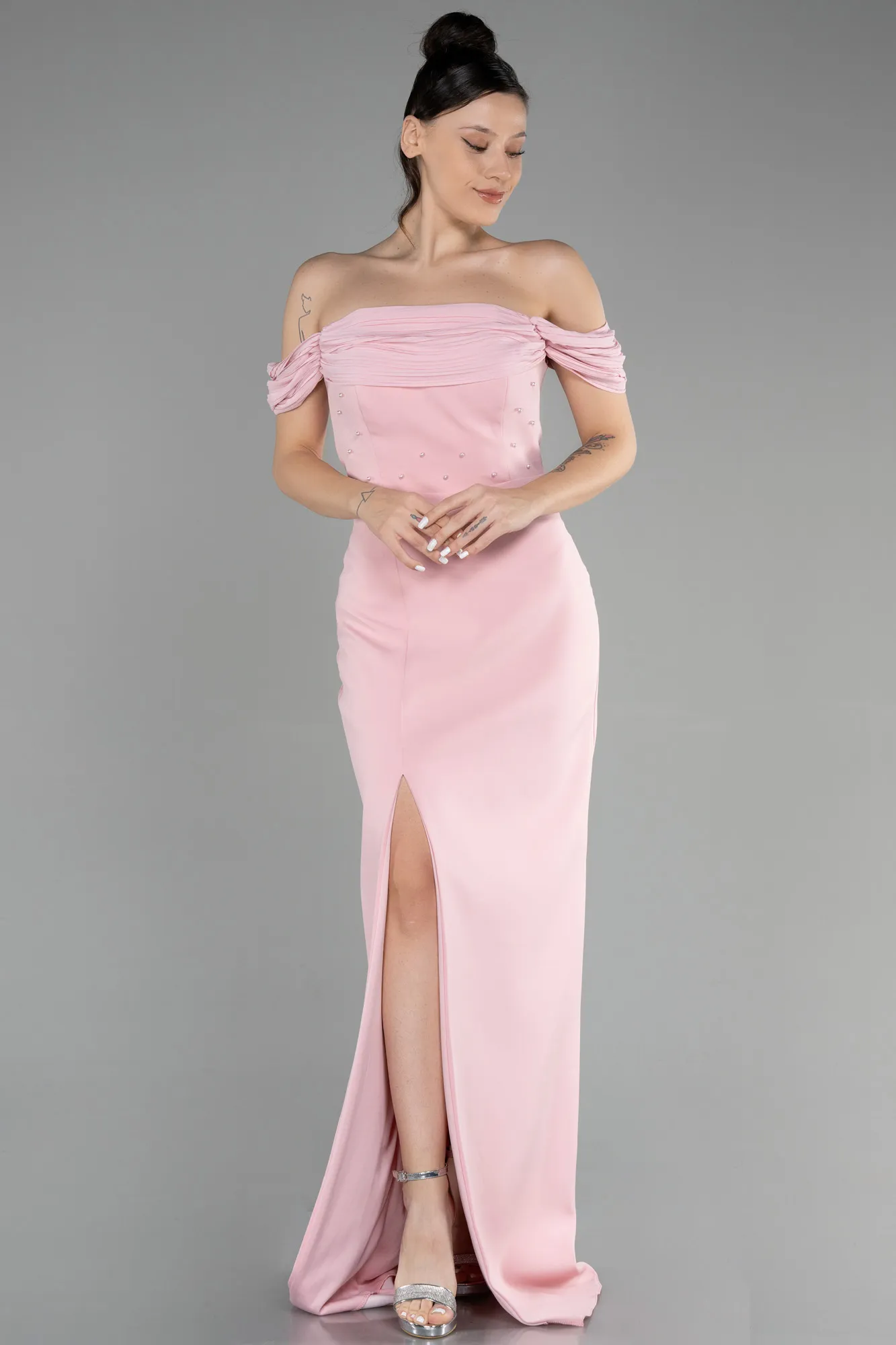 Powder Color-Long Evening Dress ABU3471