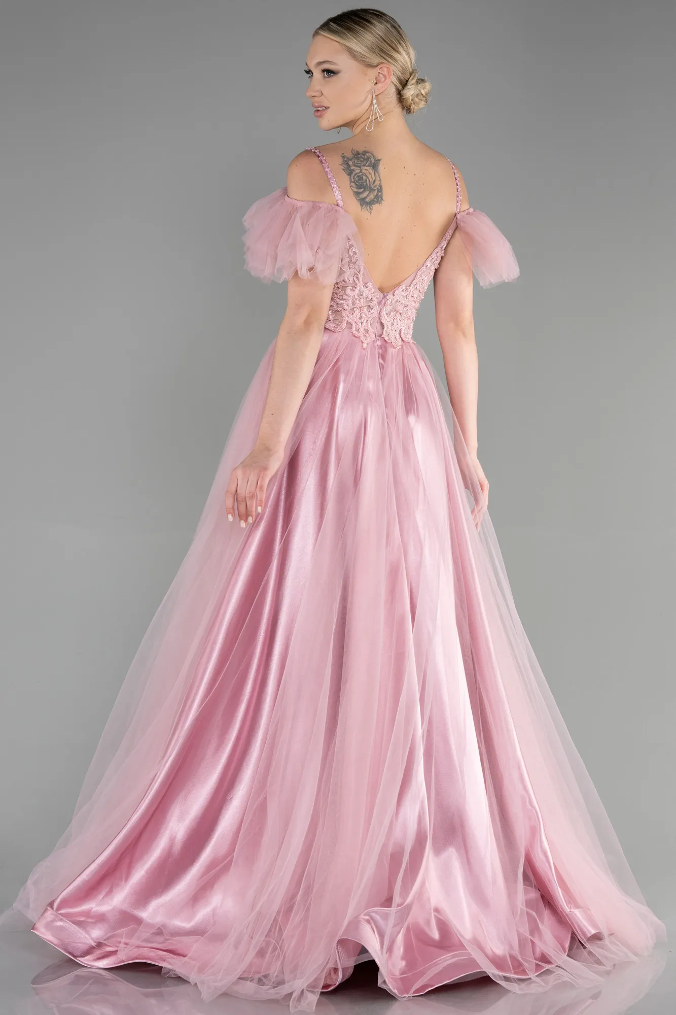 Powder Color-Long Evening Dress ABU3500