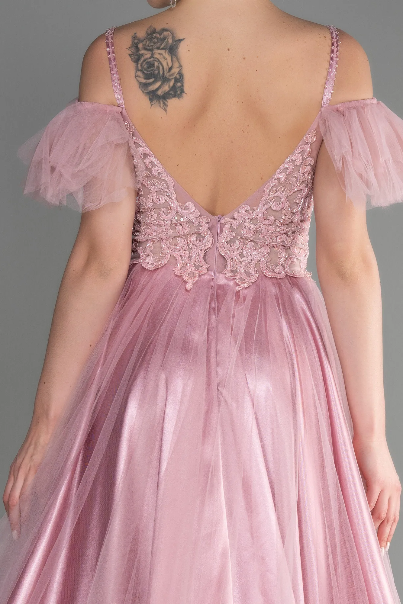 Powder Color-Long Evening Dress ABU3500