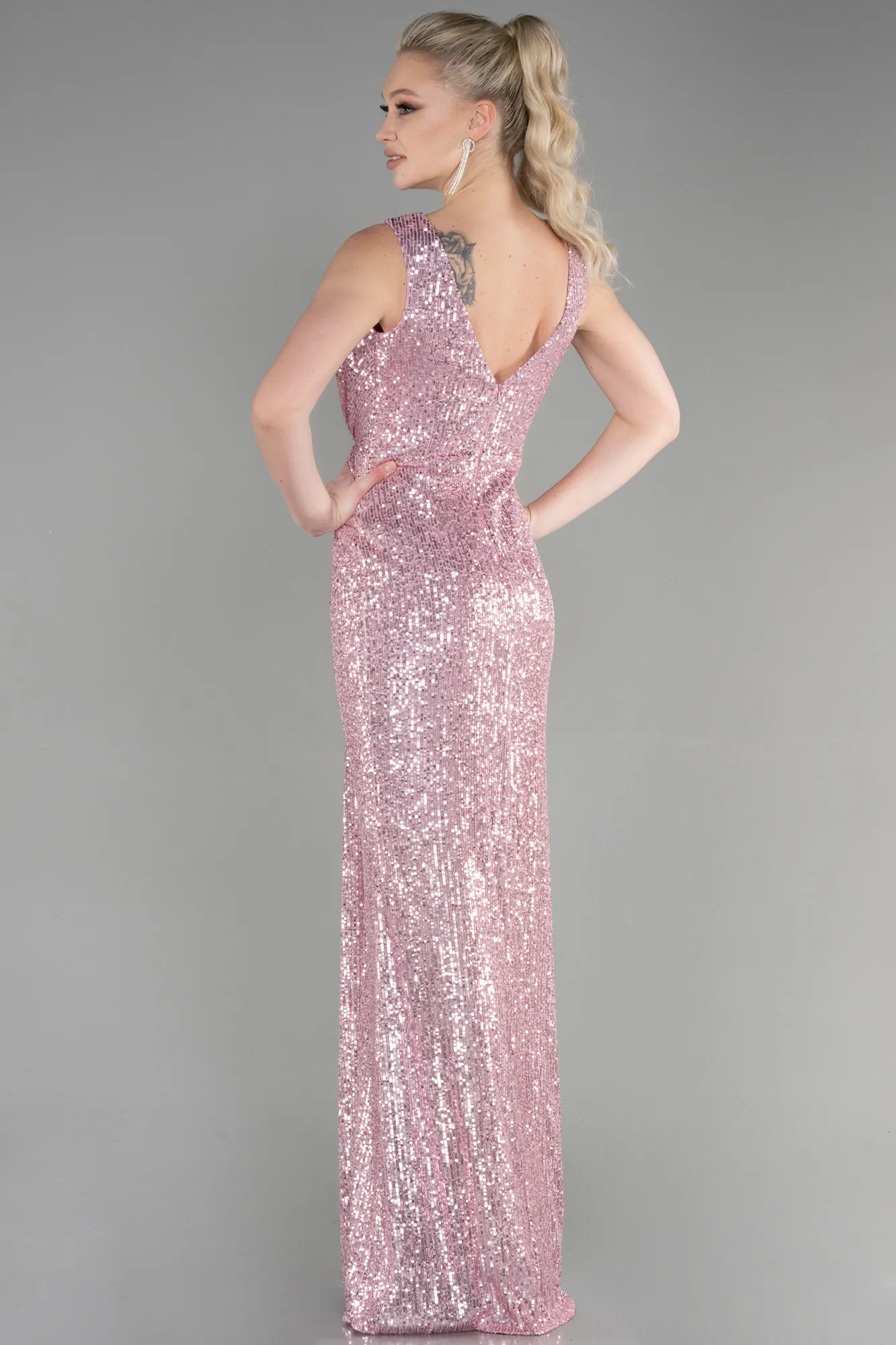 Powder Color-Long Evening Dress ABU3636