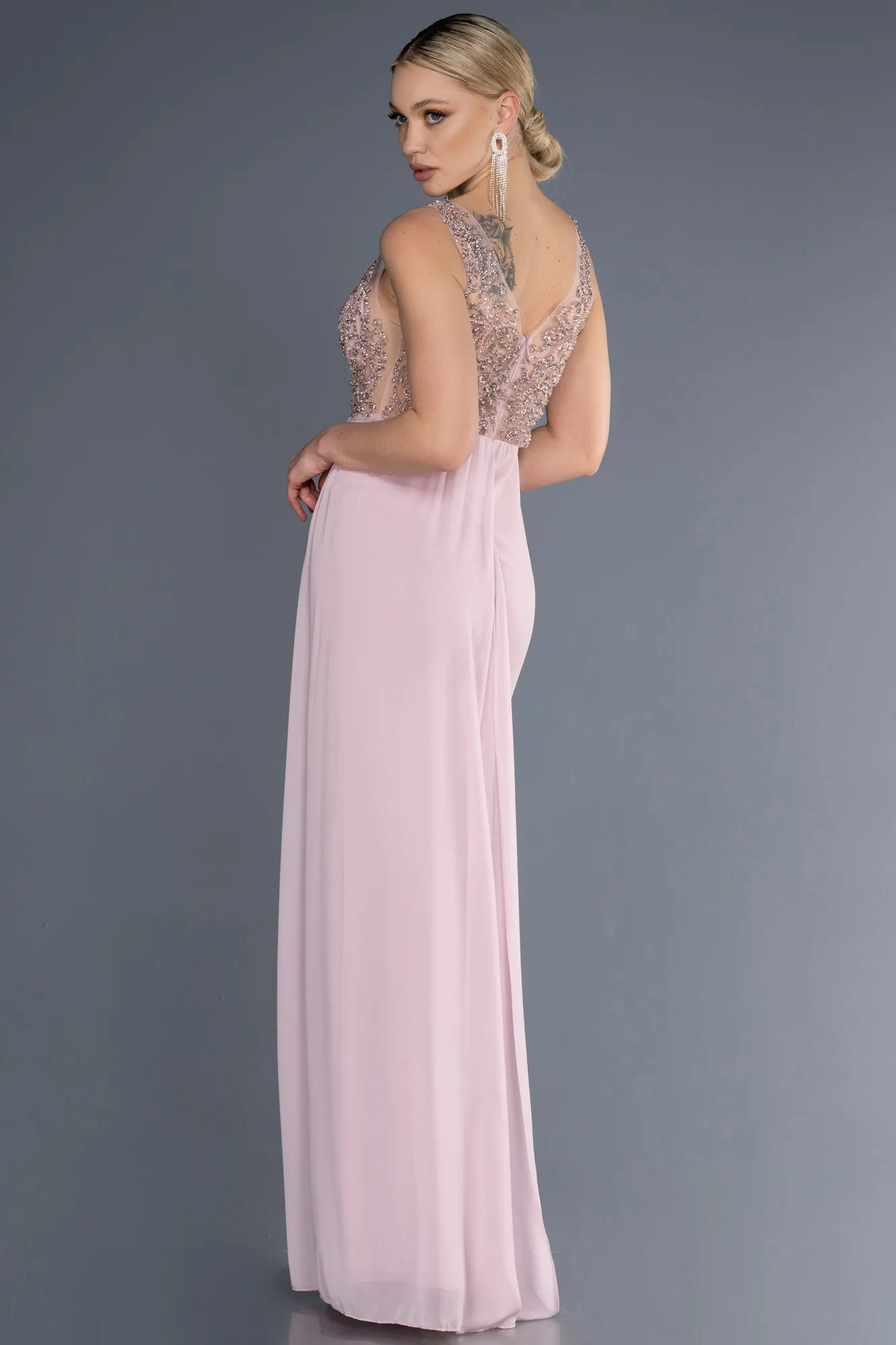 Powder Color-Long Evening Dress ABU3668