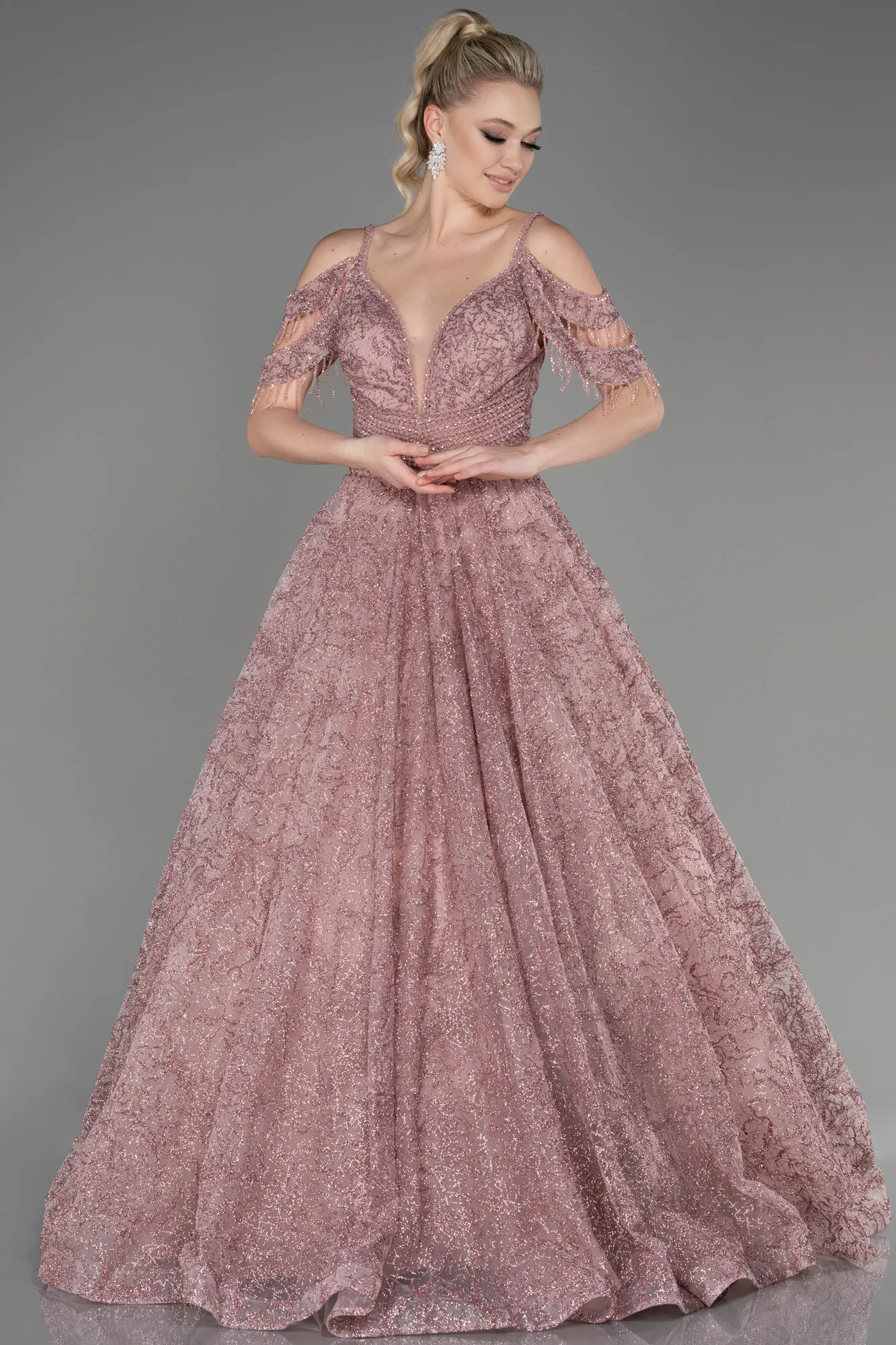 Powder Color-Long Evening Dress ABU3708