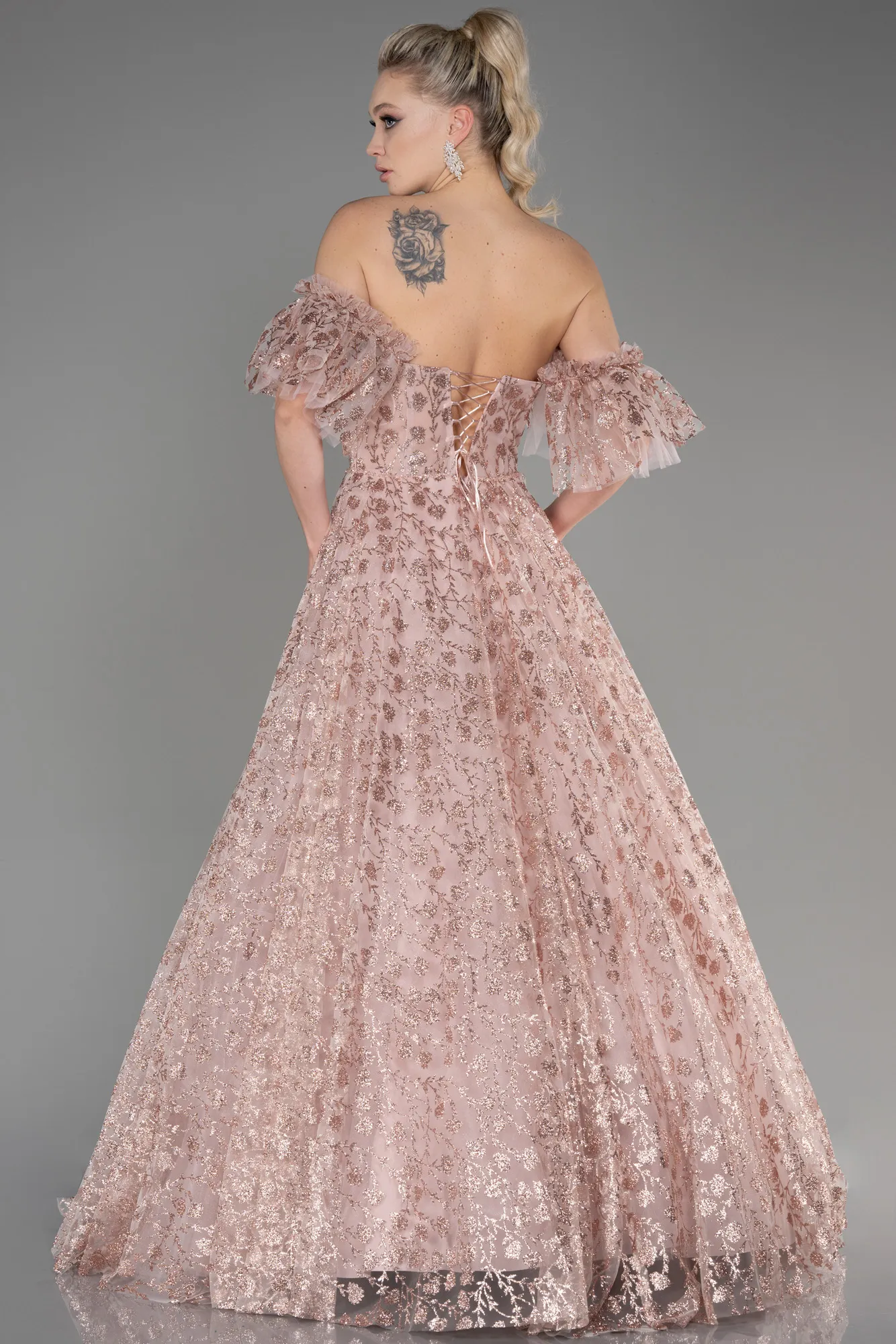 Powder Color-Long Evening Dress ABU3715