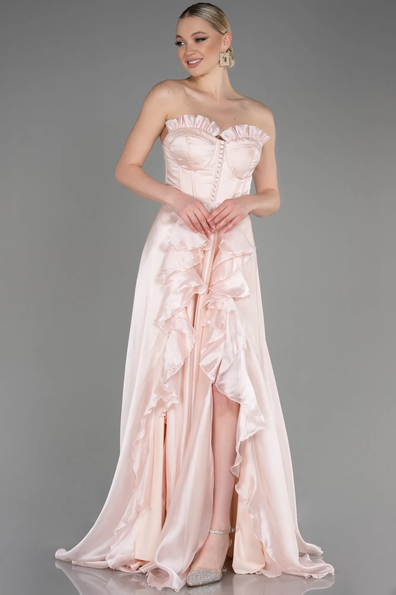 Powder Color-Long Evening Dress ABU3720