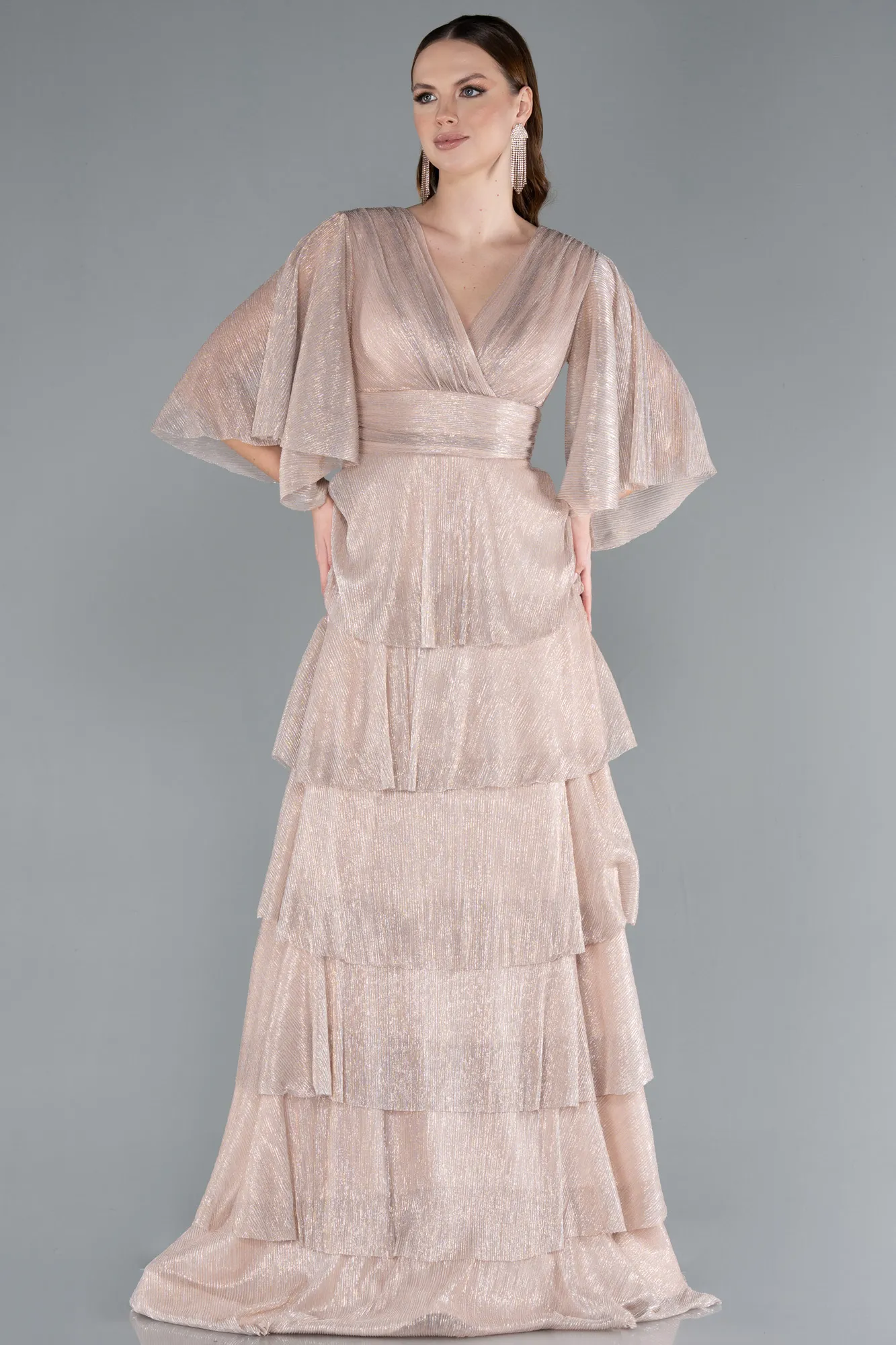 Powder Color-Long Evening Dress ABU4552