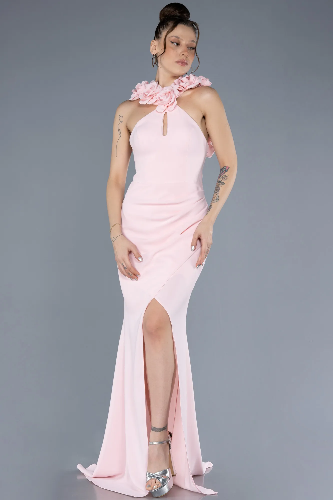 Powder Color-Long Evening Dress ABU4610