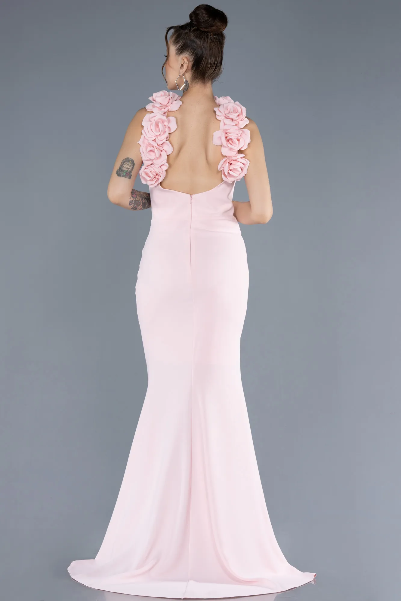 Powder Color-Long Evening Dress ABU4610